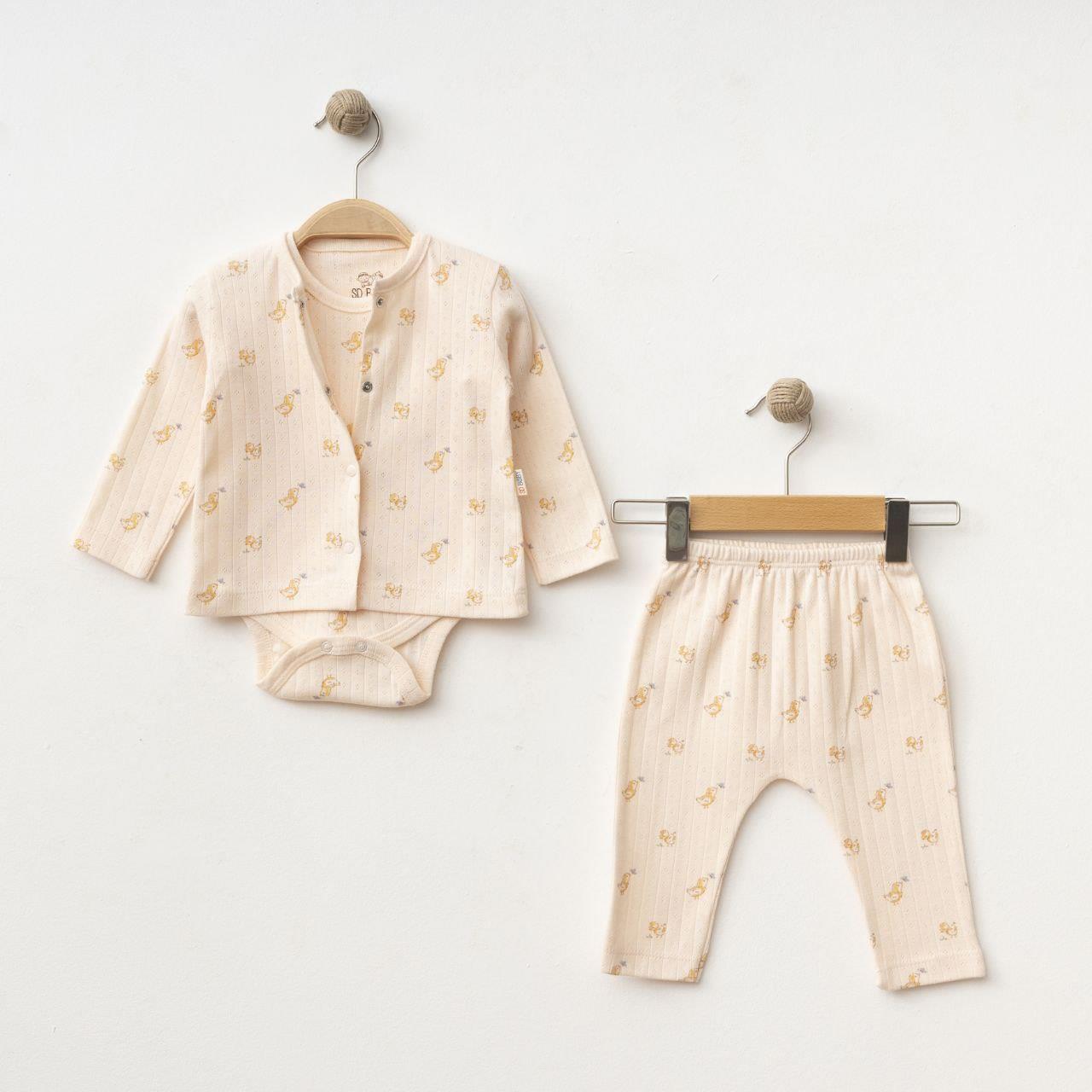 SD BABY CİVCİV DESENLİ 3 LÜ TAKIM 0-6 AY