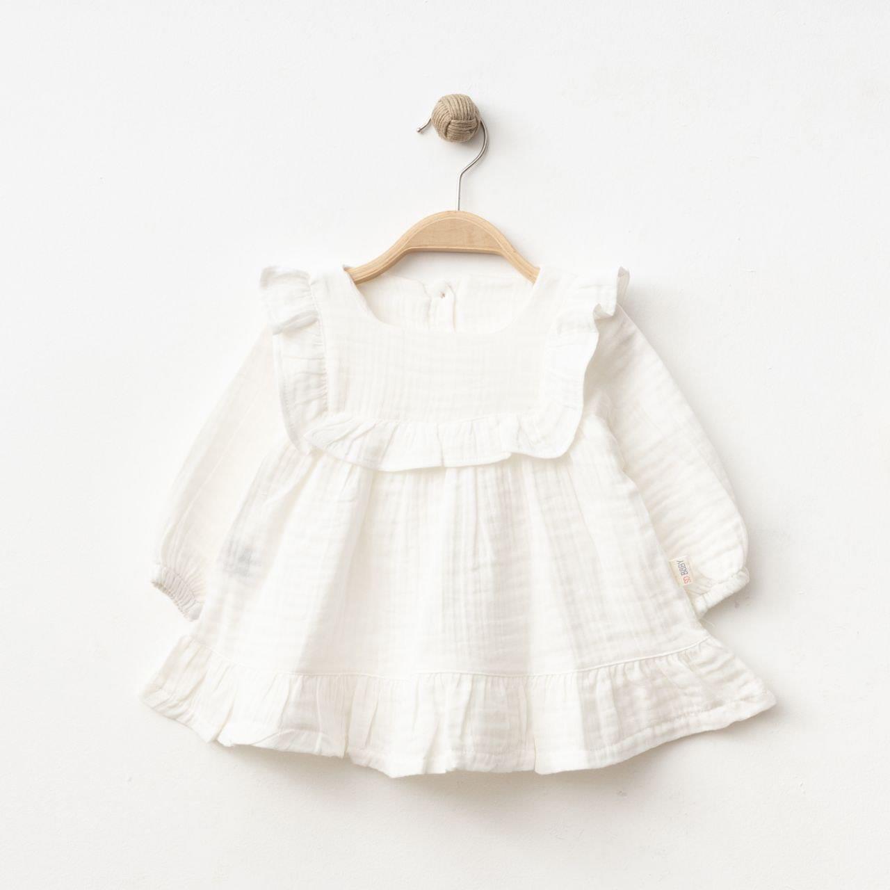 SD BABY FIRFIRLI MUSLİN ELBİSE 6-24 AY