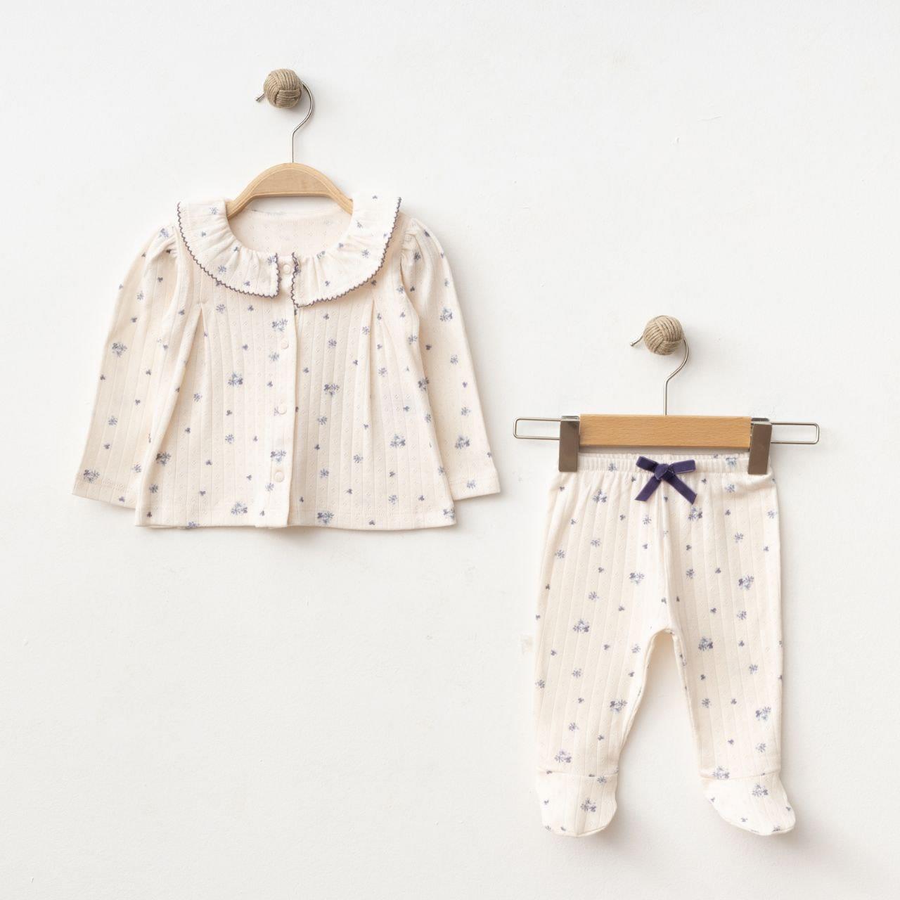 SD BABY PİLELİ KAŞE KIZ 2 Lİ TAKIM 0-6 AY