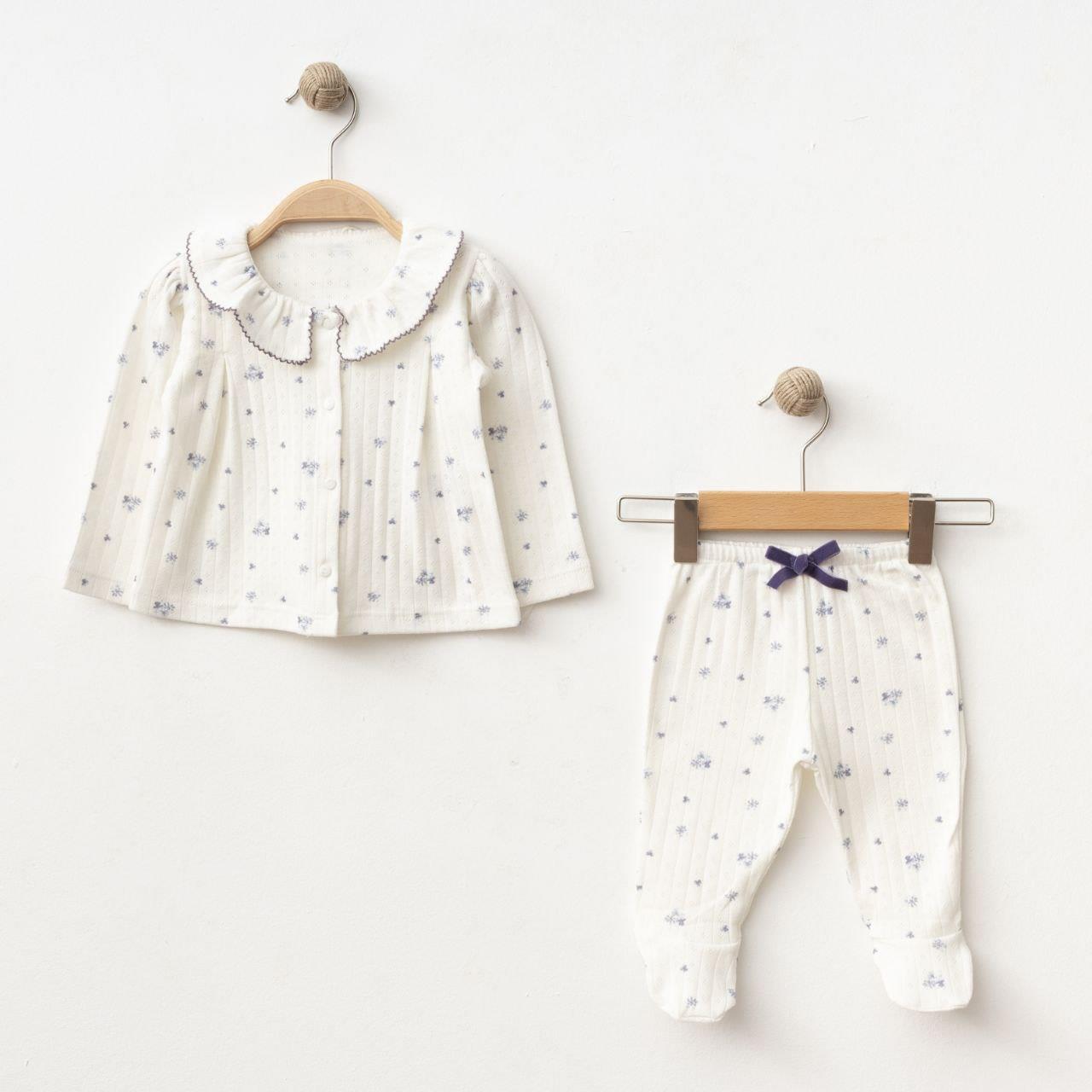 SD BABY PİLELİ KAŞE KIZ 2 Lİ TAKIM 0-6 AY