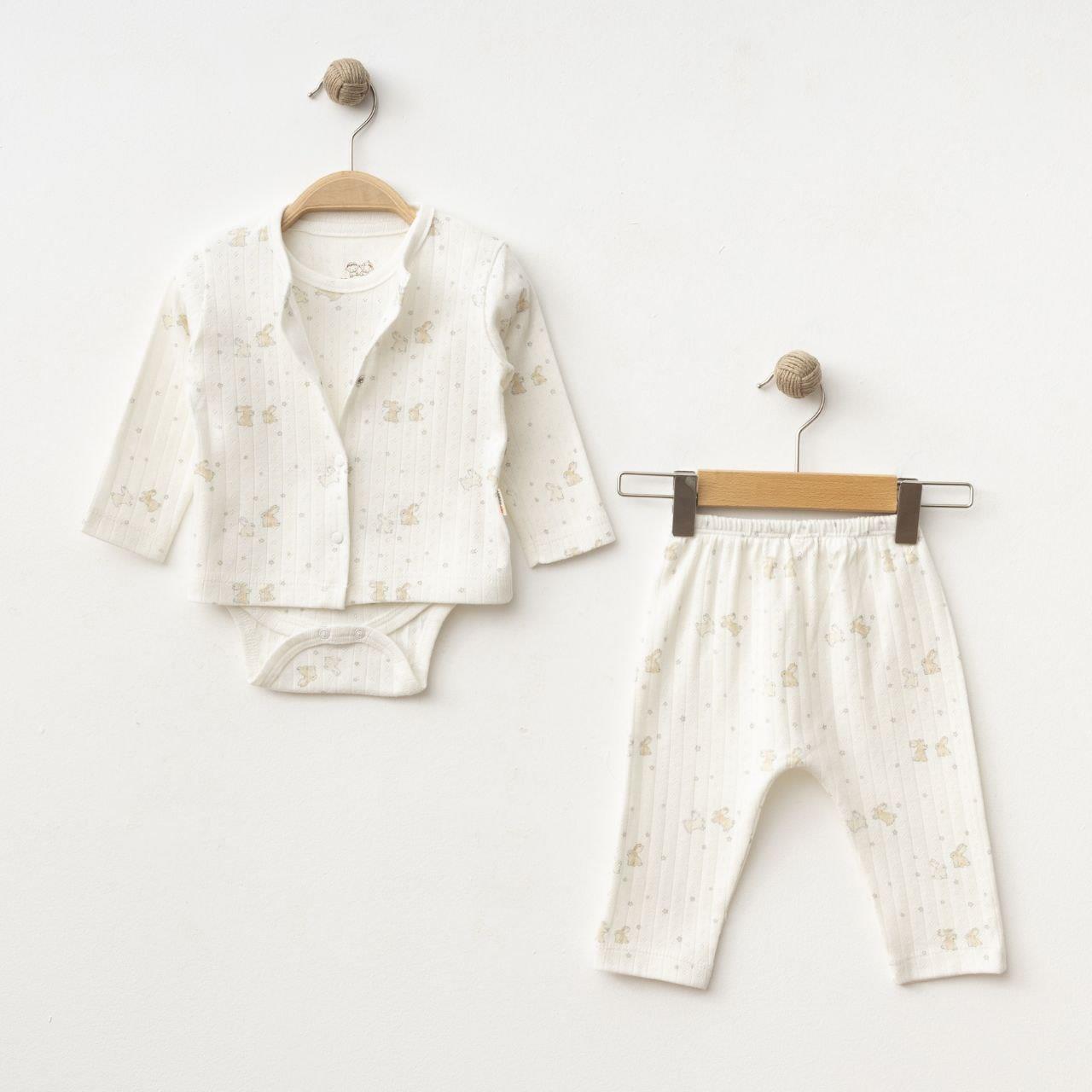 SD BABY TAVŞAN DESNLİ 3 LÜ TAKIM 0-6 AY