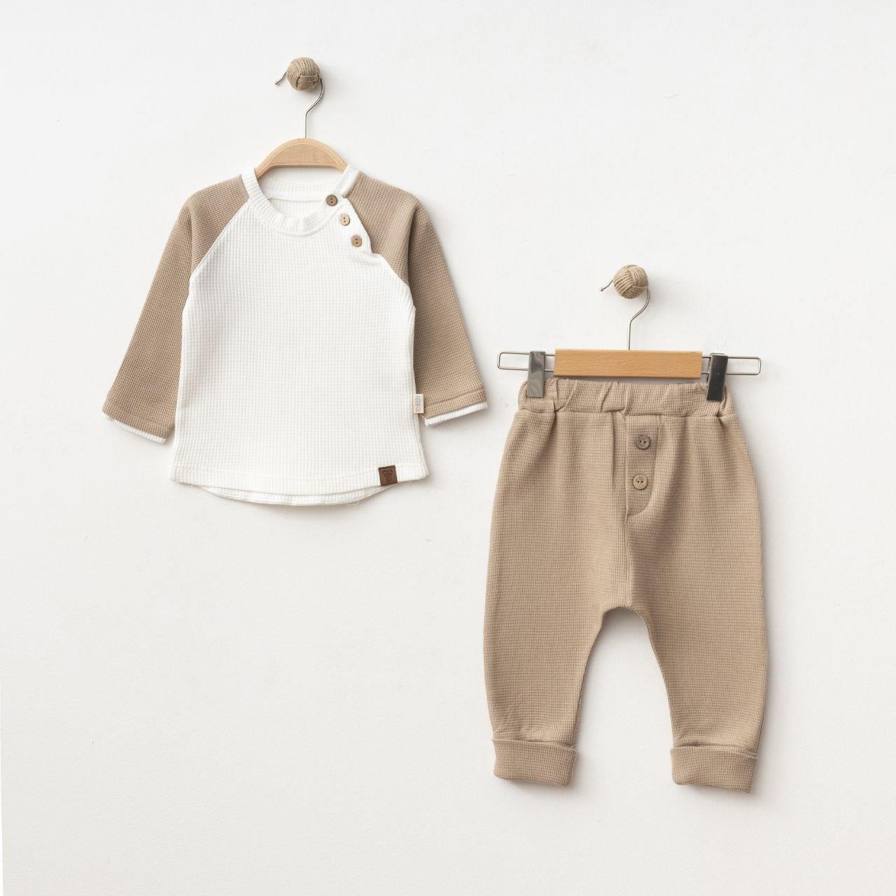 SD BABY WAFFİLE KOKONAT DÜĞMELİ TAKIM 3-18 AY