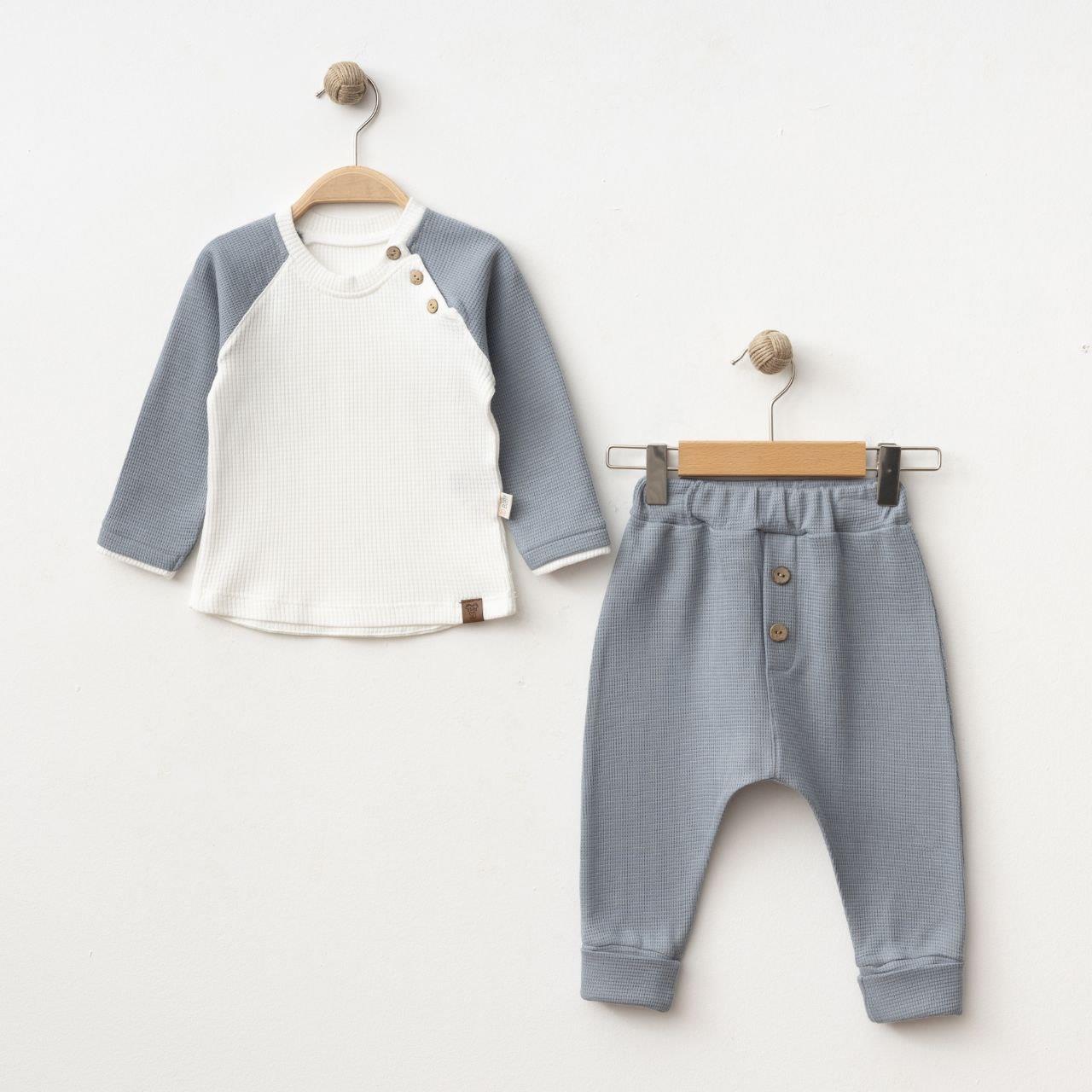 SD BABY WAFFİLE KOKONAT DÜĞMELİ TAKIM 3-18 AY