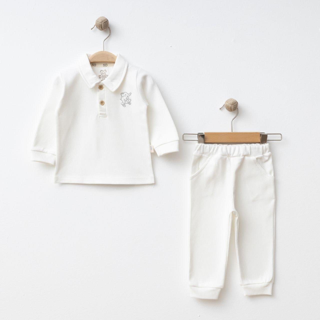 SD BABY YAKALI ARMALI ERKEK  BEBEK 2 Lİ TAKIM