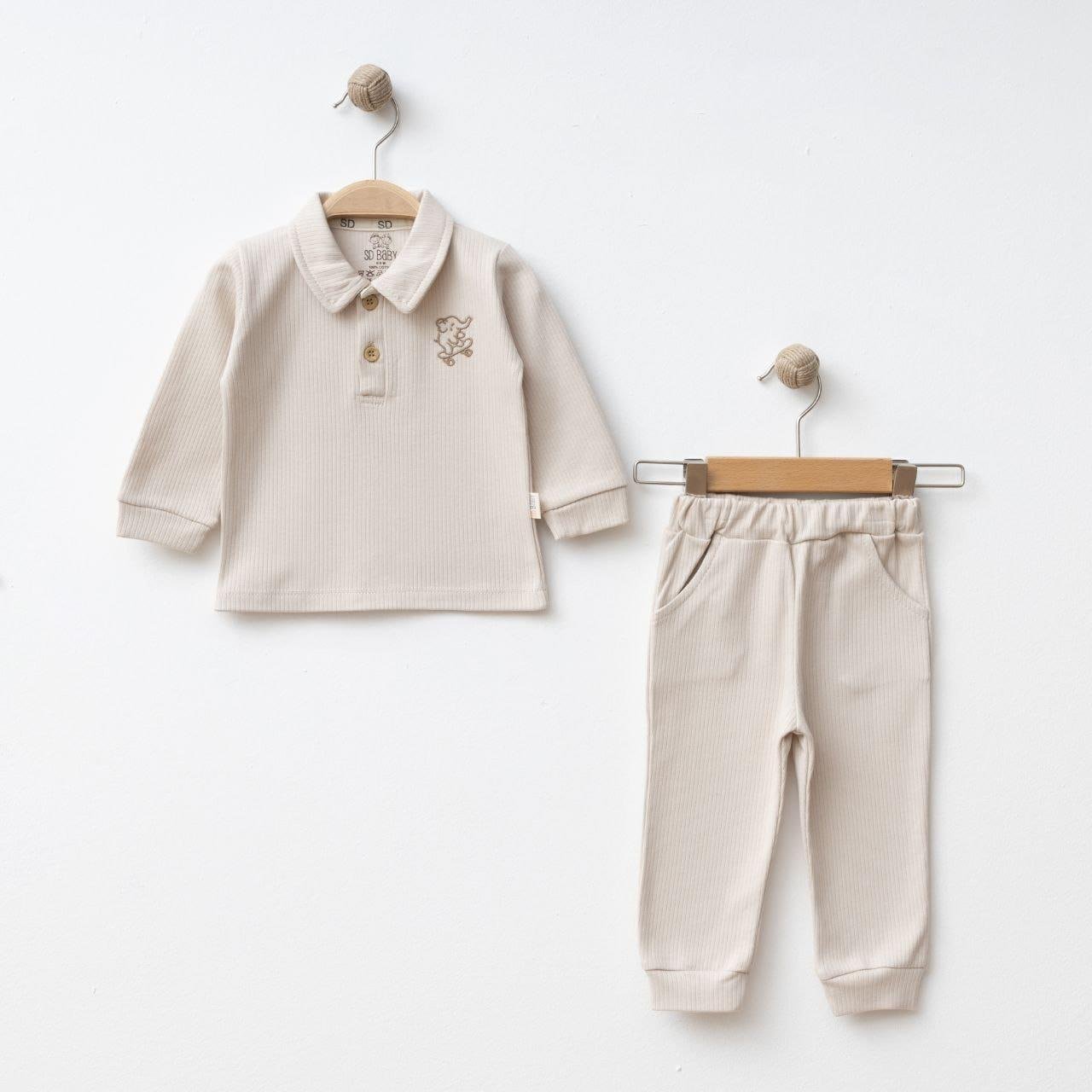 SD BABY YAKALI ARMALI ERKEK  BEBEK 2 Lİ TAKIM