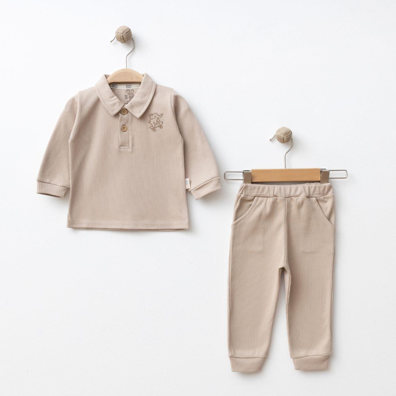 SD BABY YAKALI ARMALI ERKEK  BEBEK 2 Lİ TAKIM