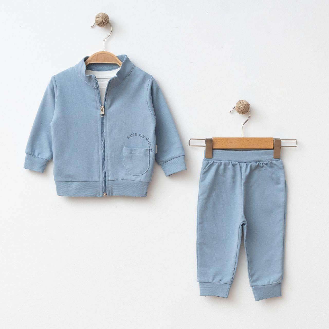 SD BEBE HELLO MY BASKILI  ERKEK BEBEK 3 LÜ TAKIM