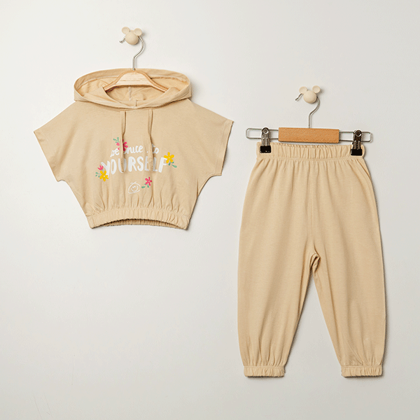 ŞİNDAX KIZ ÇOCUK YAZI BASKILI TAKIM 2-5 Y