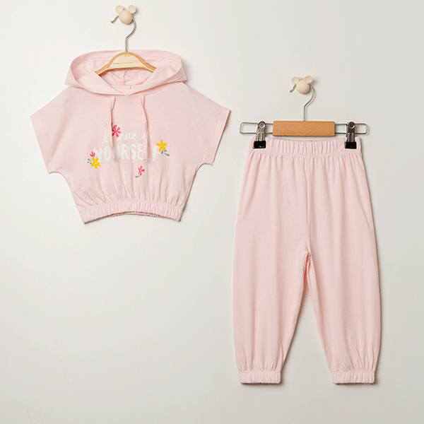 ŞİNDAX KIZ ÇOCUK YAZI BASKILI TAKIM 2-5 Y