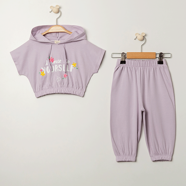 ŞİNDAX KIZ ÇOCUK YAZI BASKILI TAKIM 2-5 Y