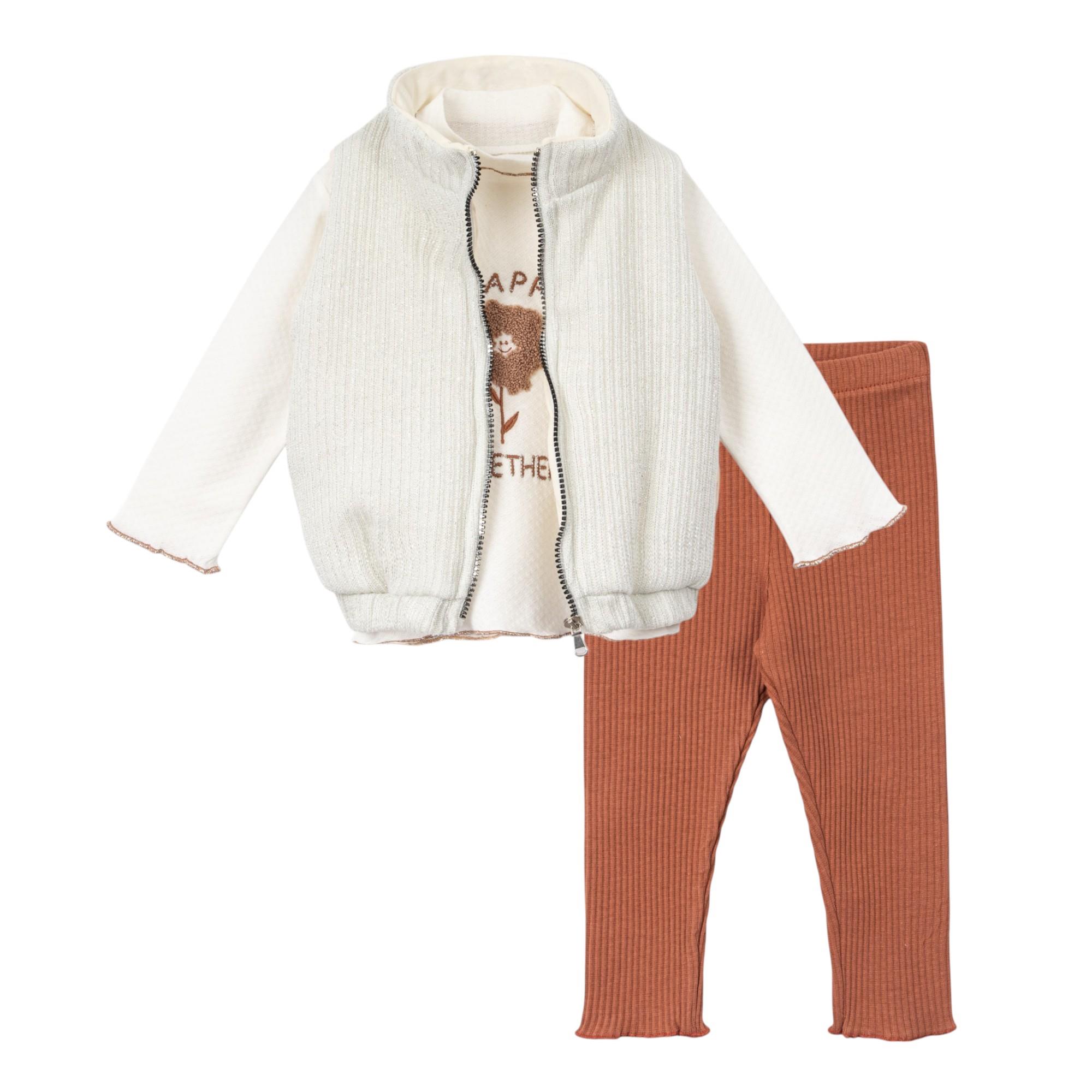 Star Şişme Yelekli Kız Bebek Üçlü Takım