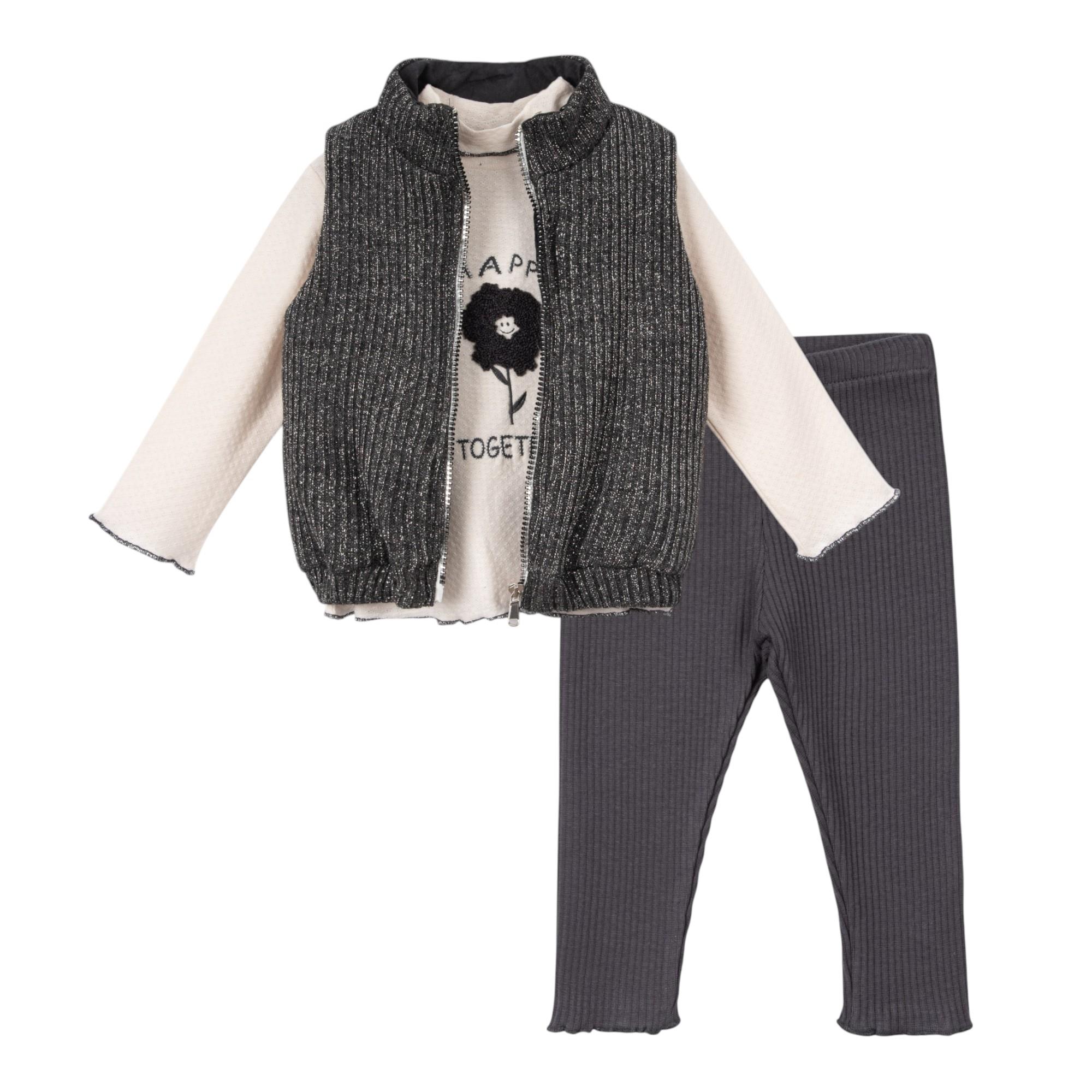 Star Şişme Yelekli Kız Bebek Üçlü Takım