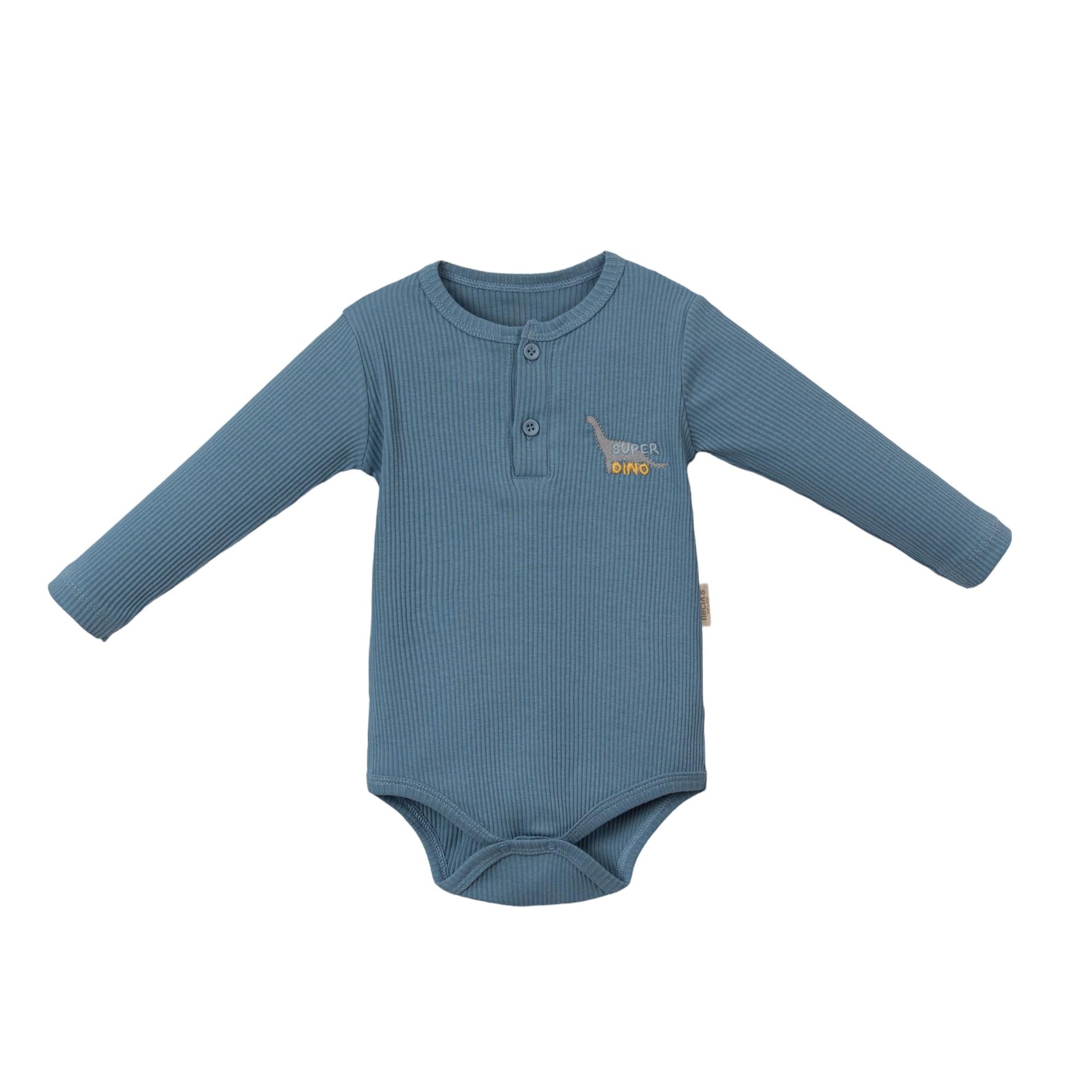 Süper Dino Figürlü Erkek Bebek Bodyli Takım