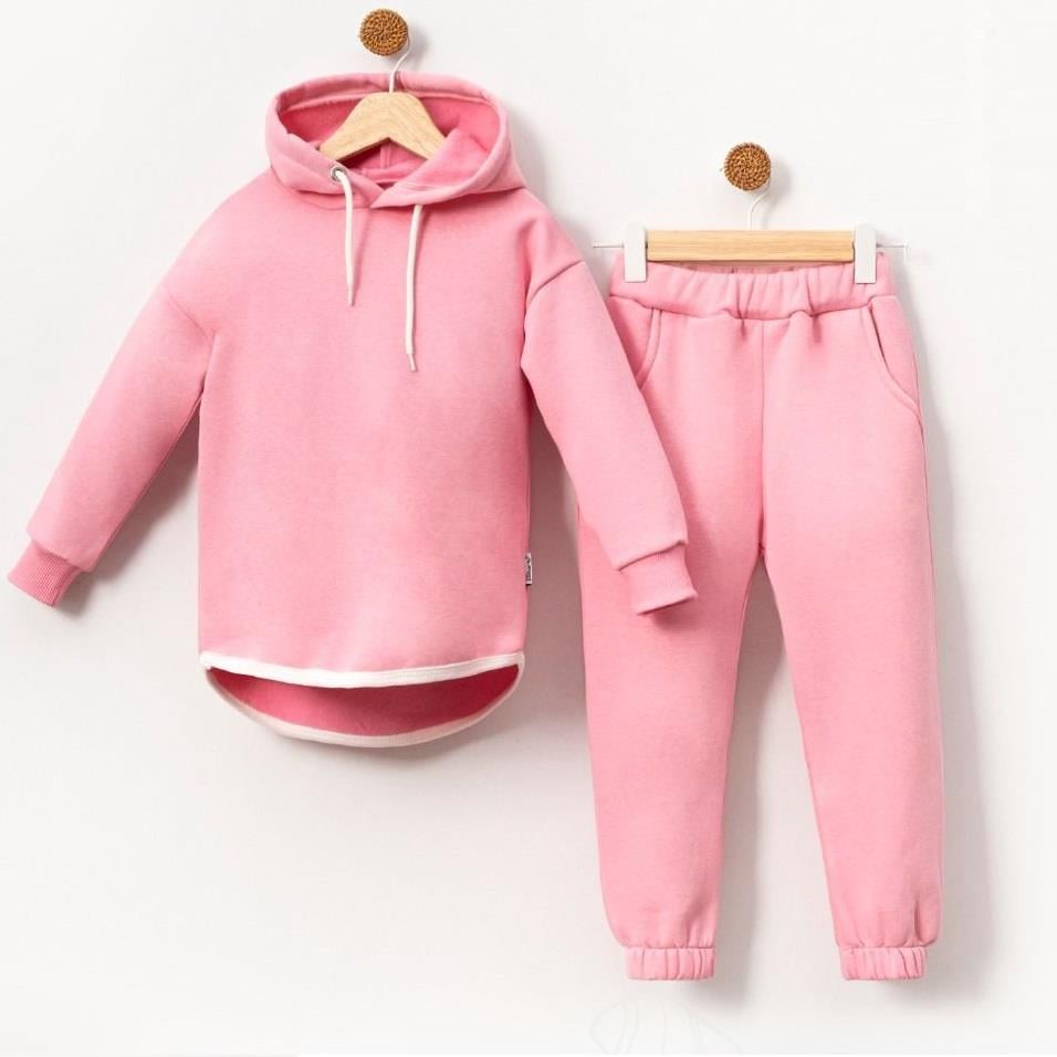 Sweatshirt Kız Çocuk Biyeli İkili Takım