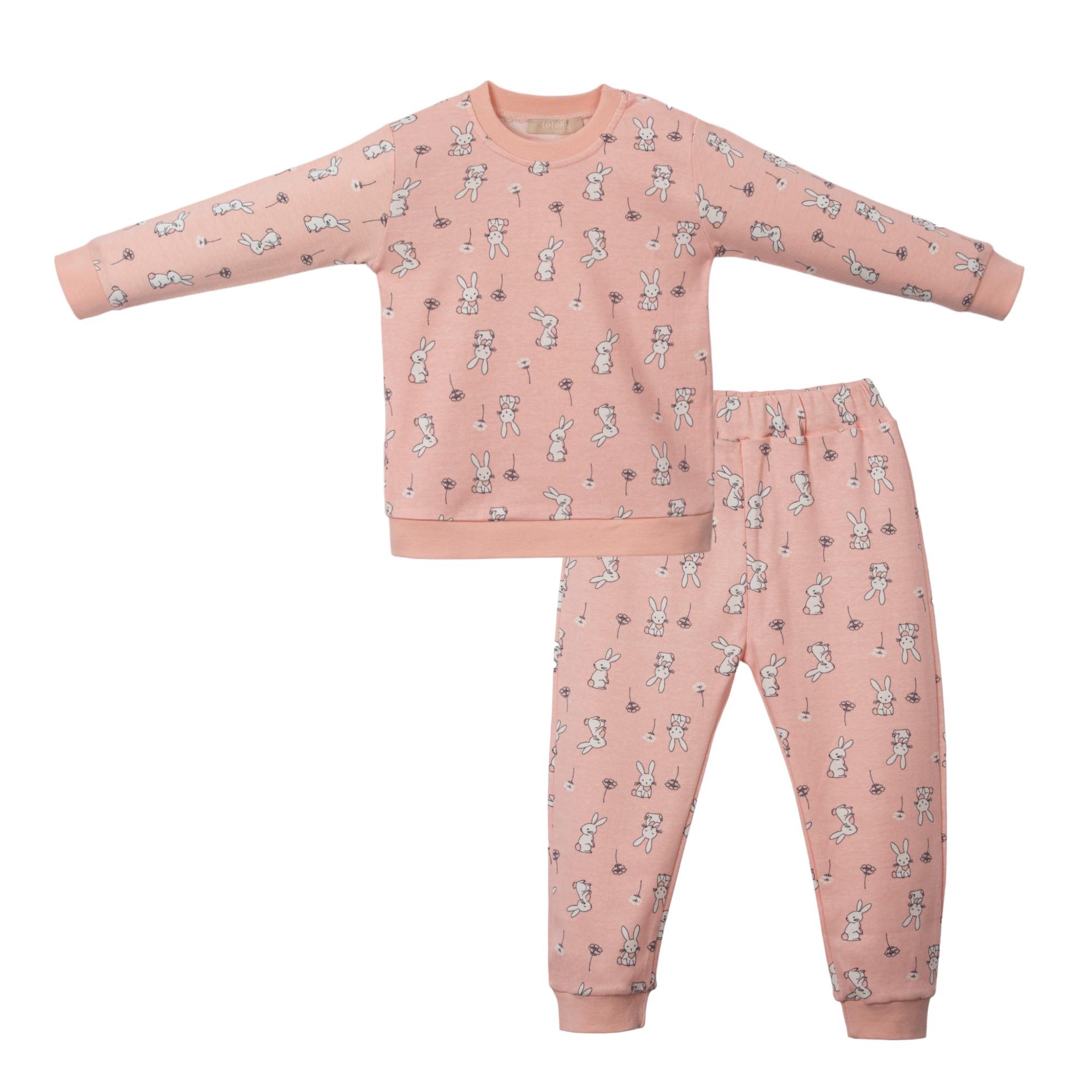 Tavşan Baskılı Kız Çocuk Pijama