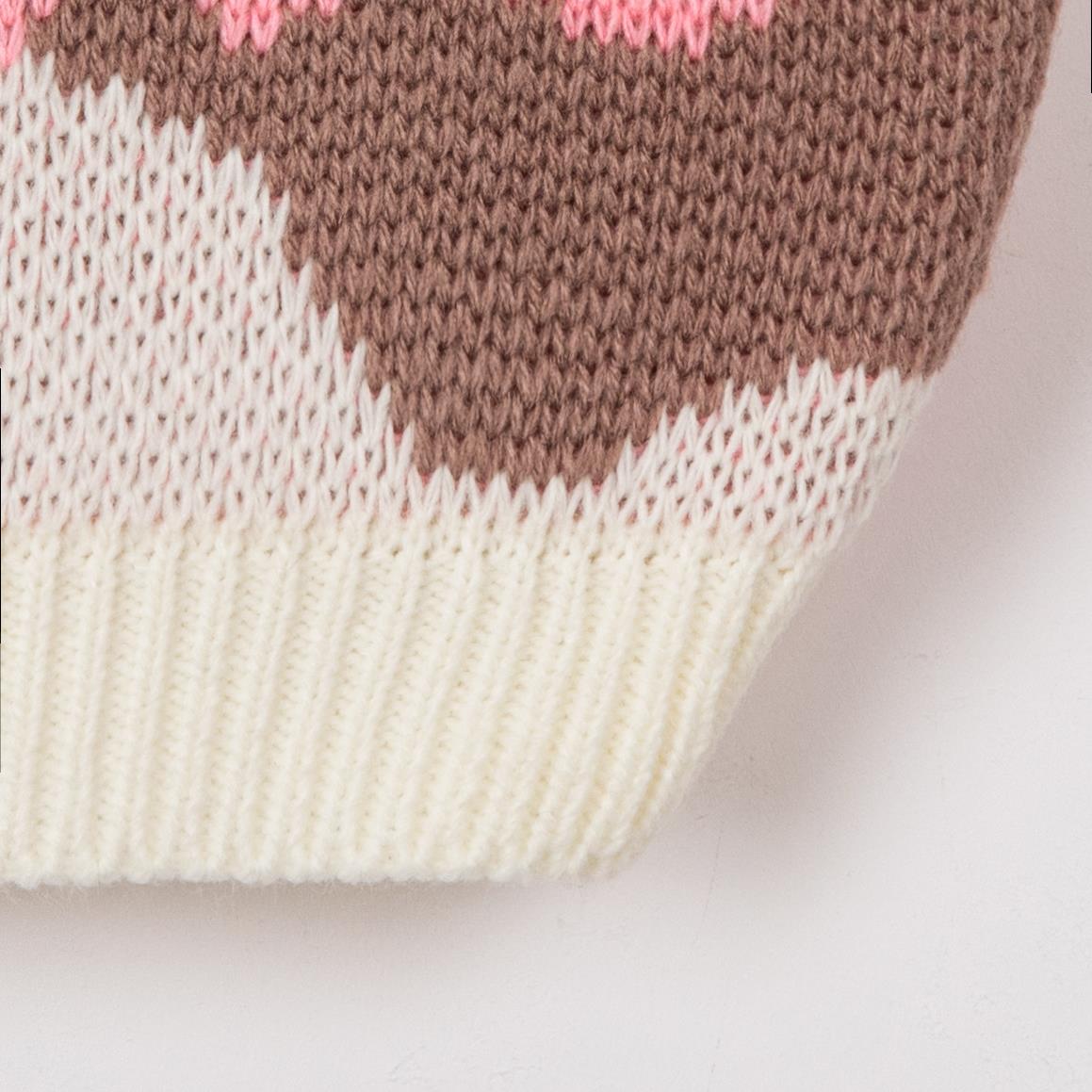 Tavşan Desenli Kız Bebek Triko İkili Takım