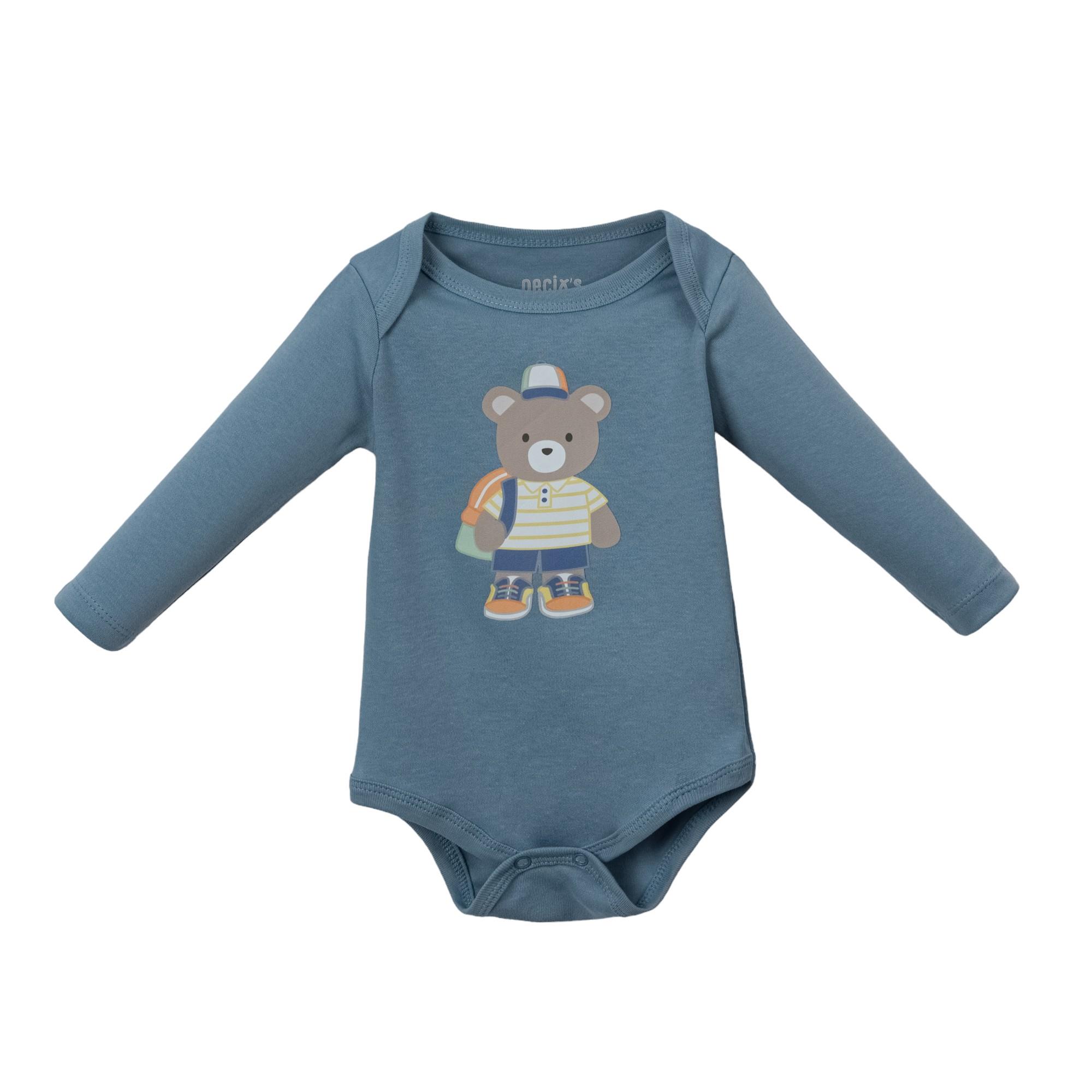 Teddy Colorful Erkek Bebek Üçlü Body