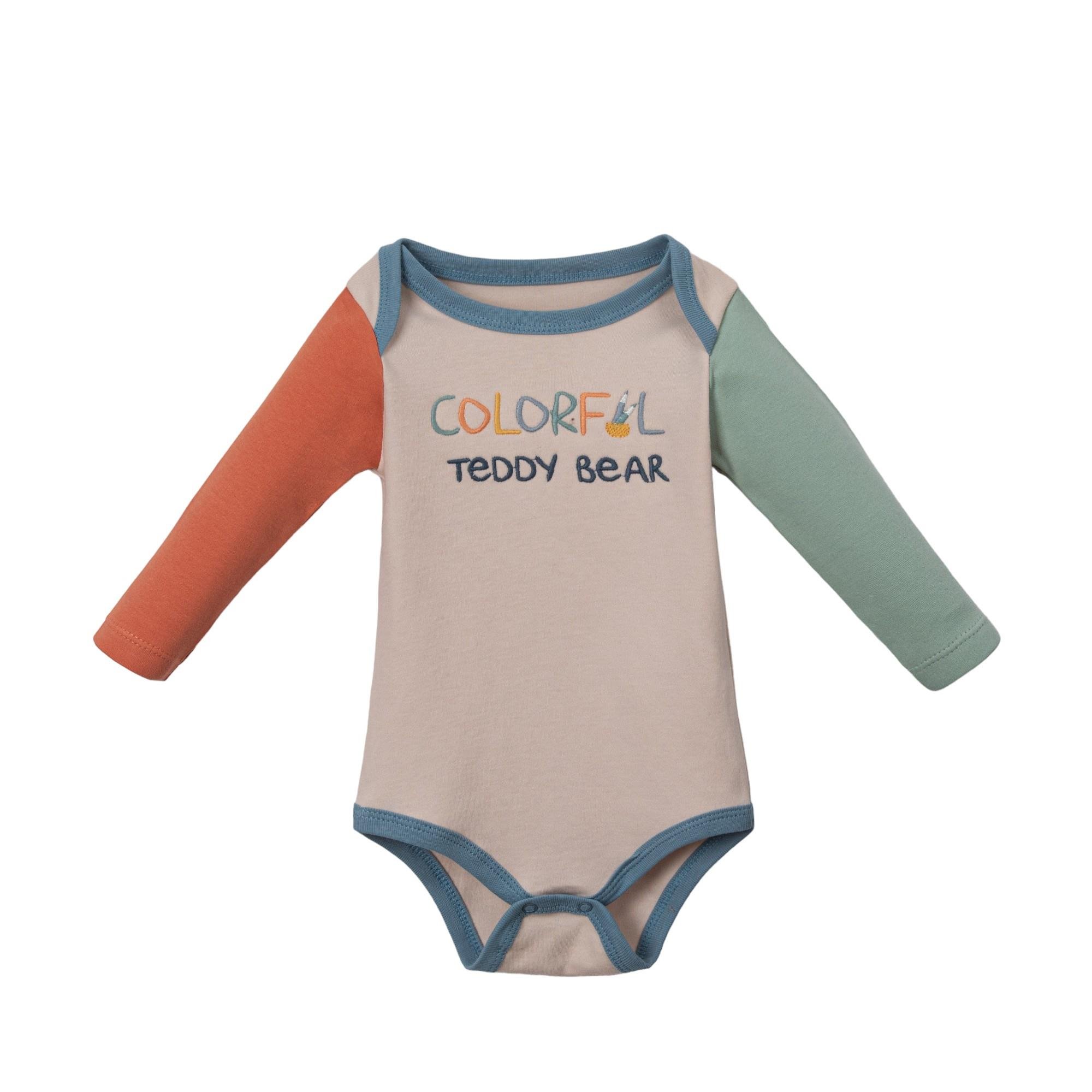 Teddy Colorful Erkek Bebek Üçlü Body
