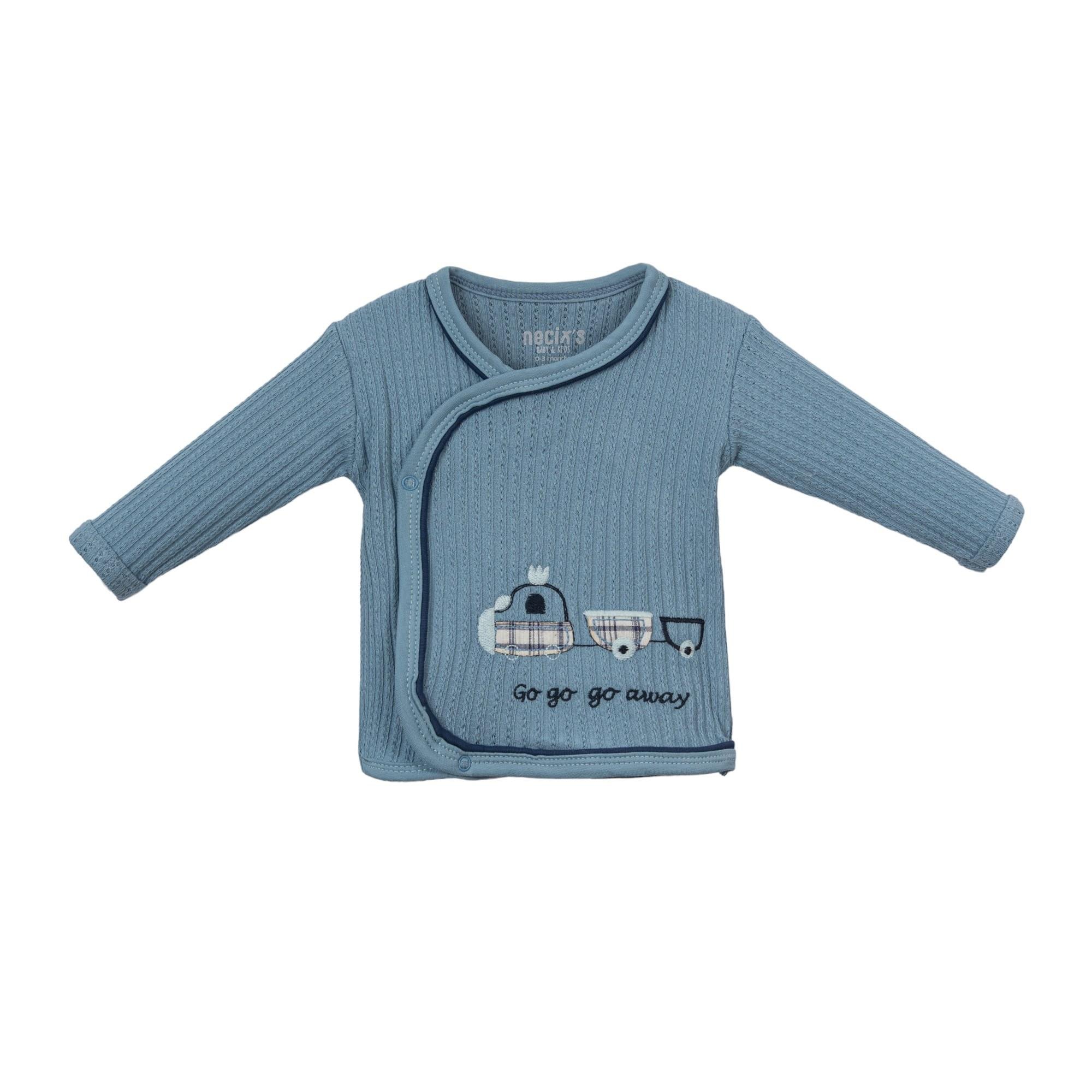 Tren Nakışlı Erkek Bebek Hastane Çıkışı Beşli Set