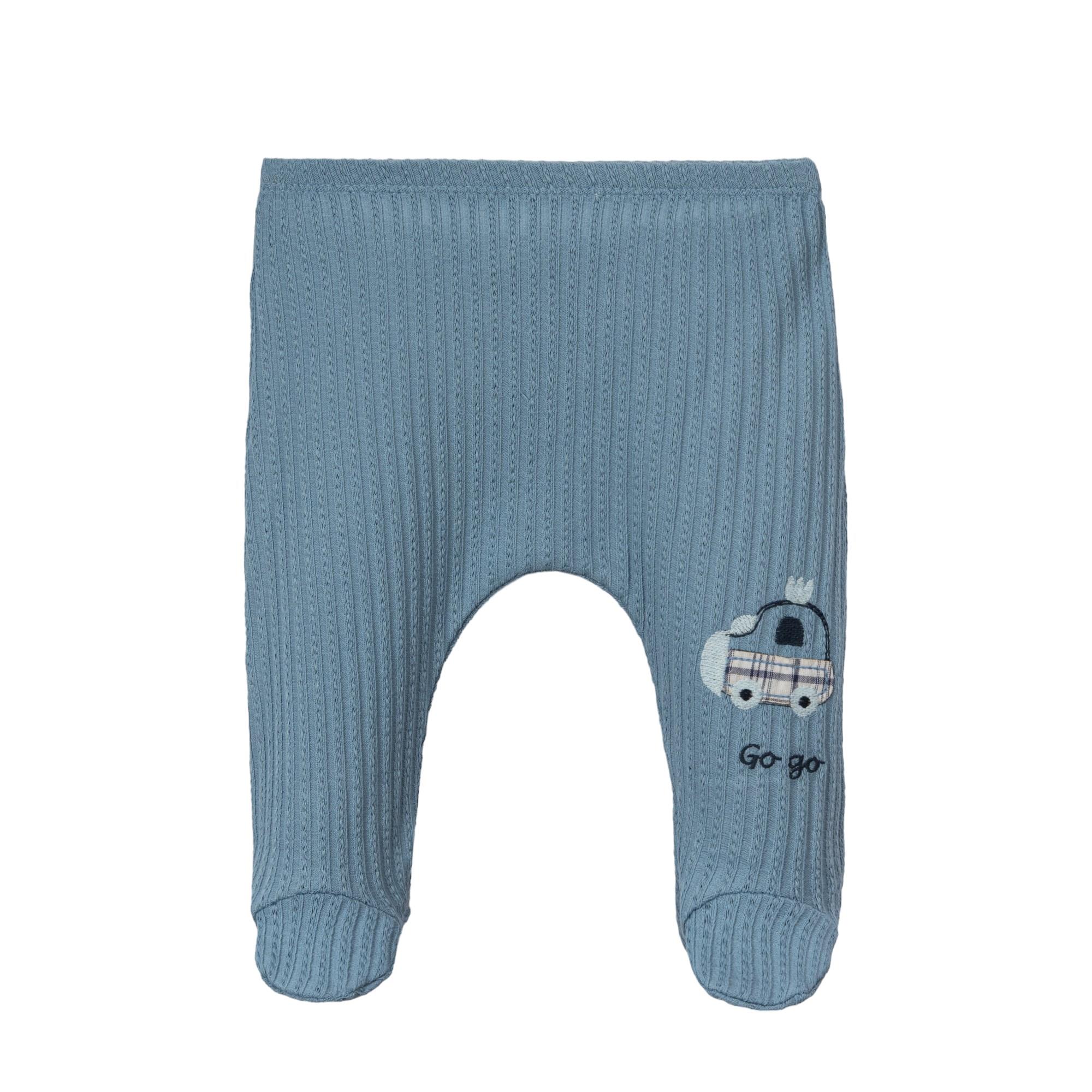 Tren Nakışlı Erkek Bebek Hastane Çıkışı Beşli Set