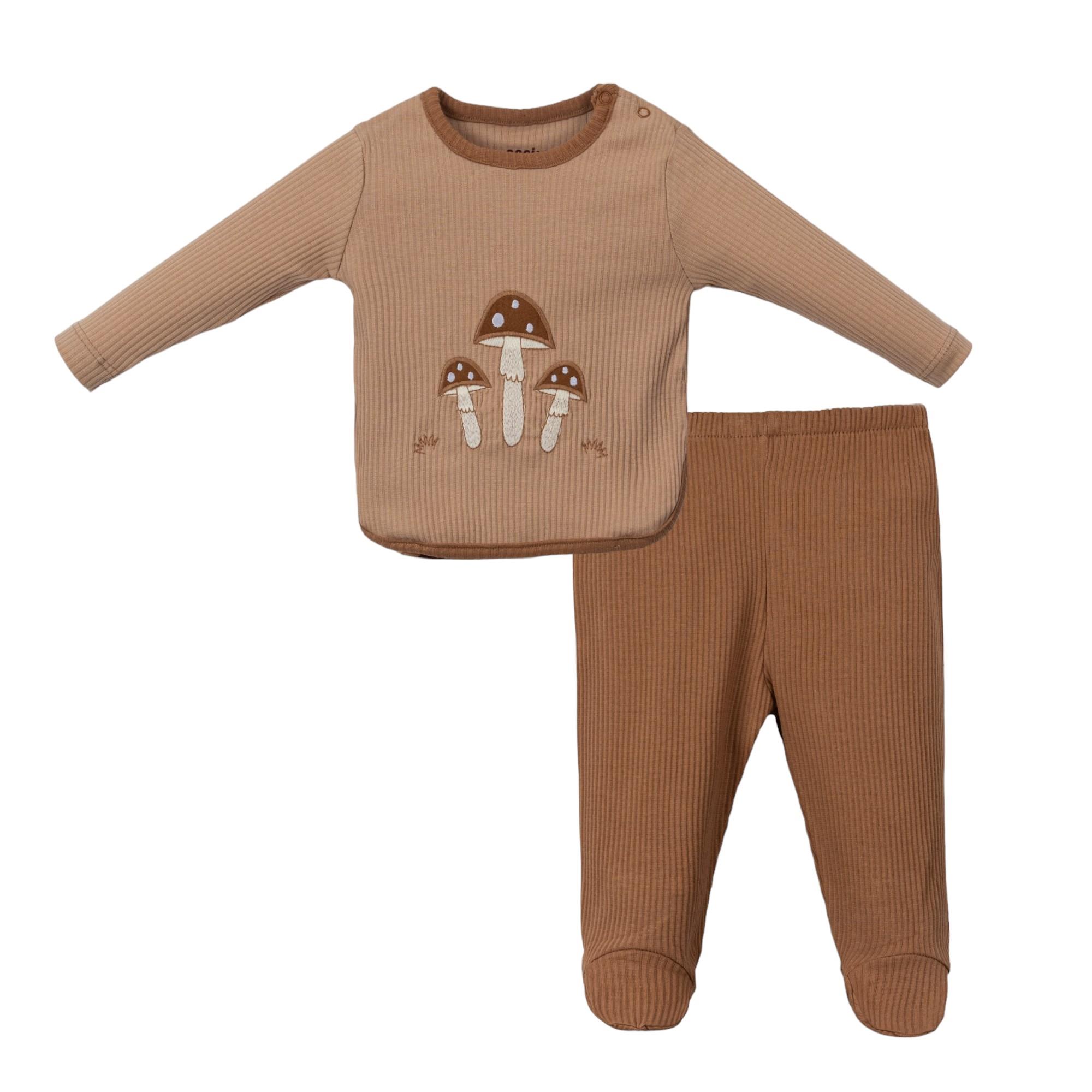 Venedik Mantar Temalı Patikli Erkek Bebek İkili Takım