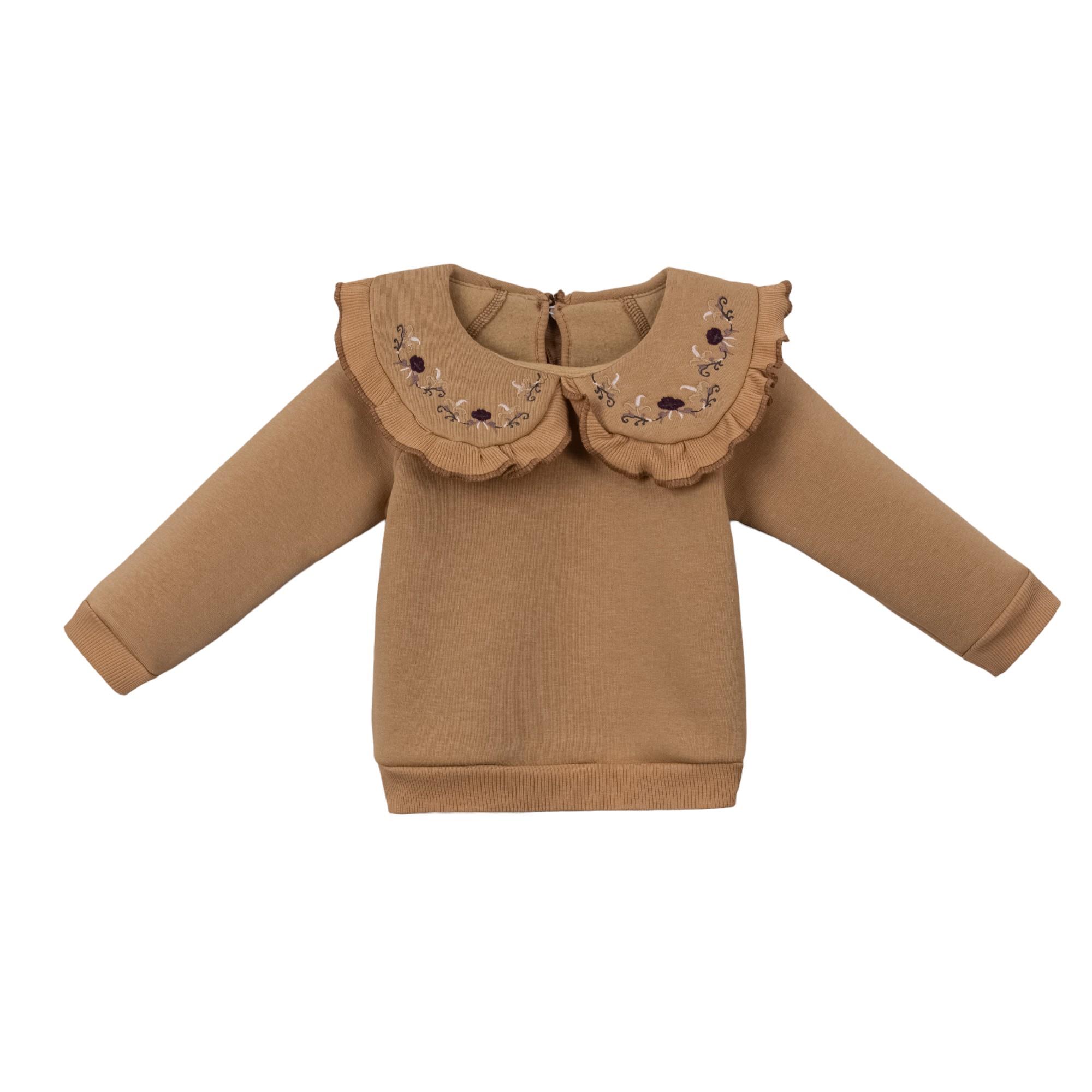 Verona Bebe Yakası İşlemeli Kız Bebek İkili Takım