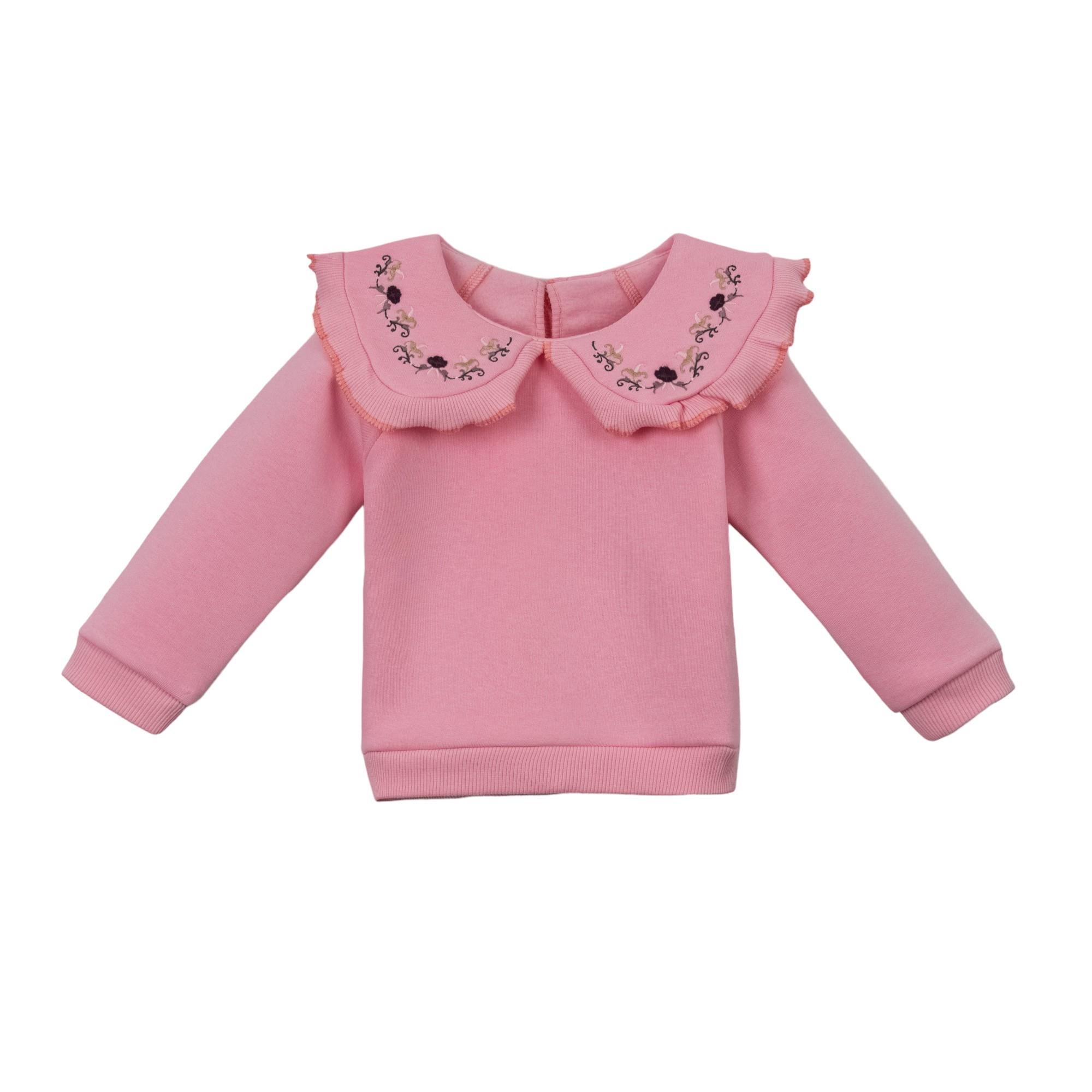 Verona Bebe Yakası İşlemeli Kız Bebek İkili Takım