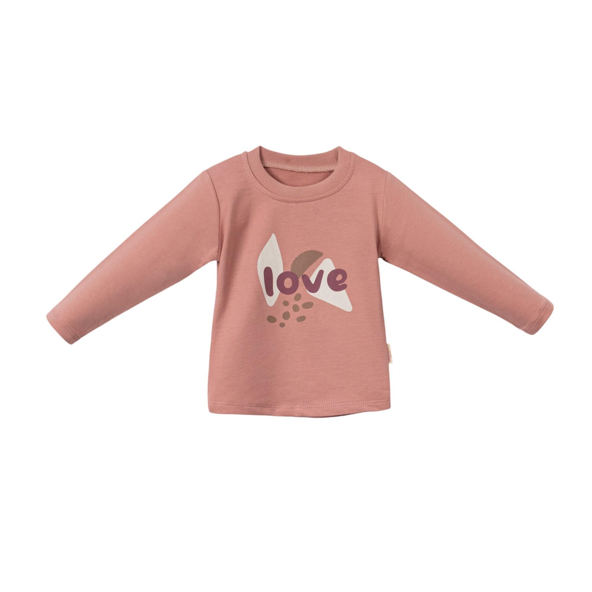 Vista Love Baskılı Kız Bebek Üçlü Takım