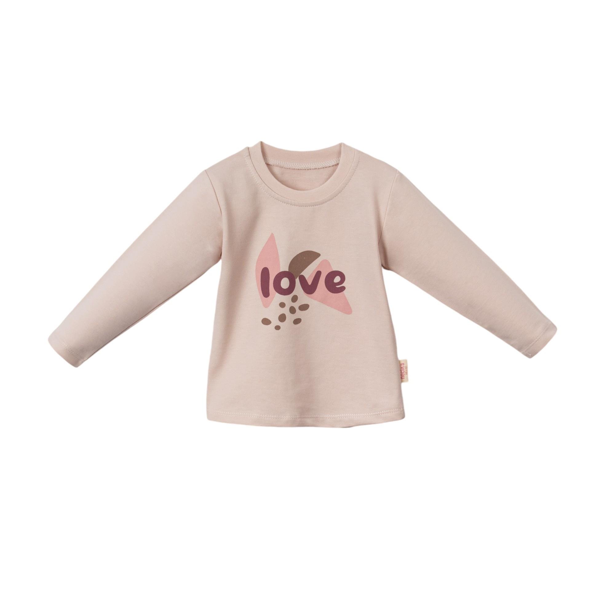Vista Love Baskılı Kız Bebek Üçlü Takım