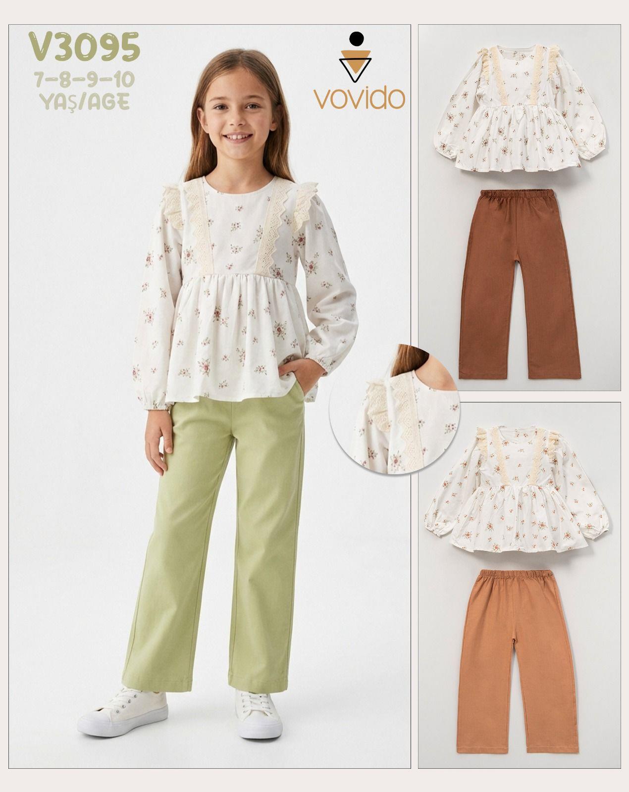 VOVİDO ÇİÇEK DESENLİ İKİLİ TAKIM