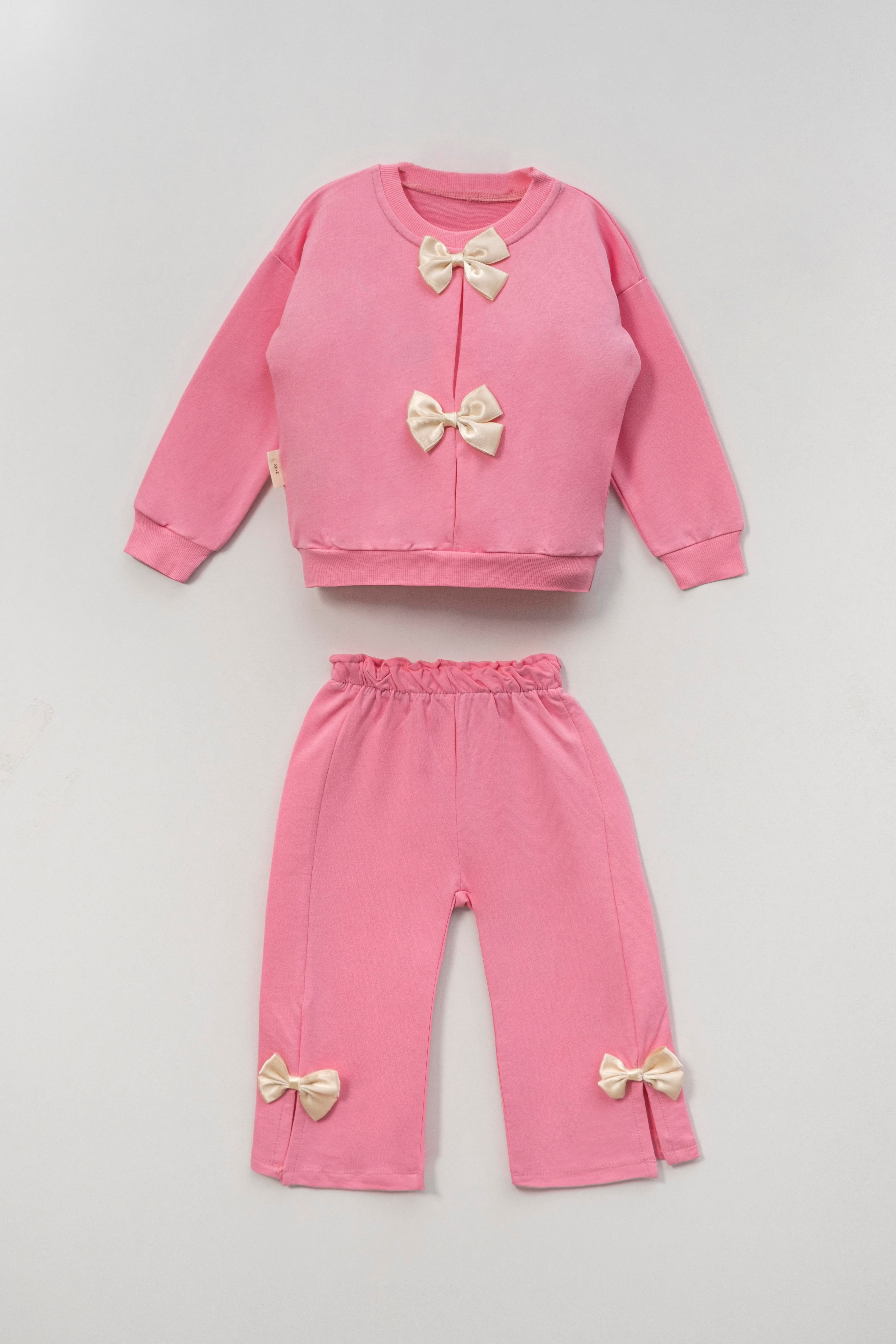 VOVİDO KİDS KIZ ÇOCUK PAPYONLU  TAKIM