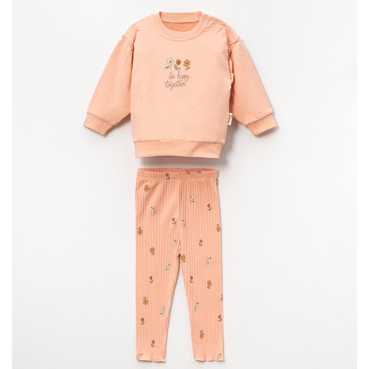 VOVİDO KIZ BEBEK BE HAPPY PAPATYA BASKILI 2 Lİ TAKIM 6-24 AY