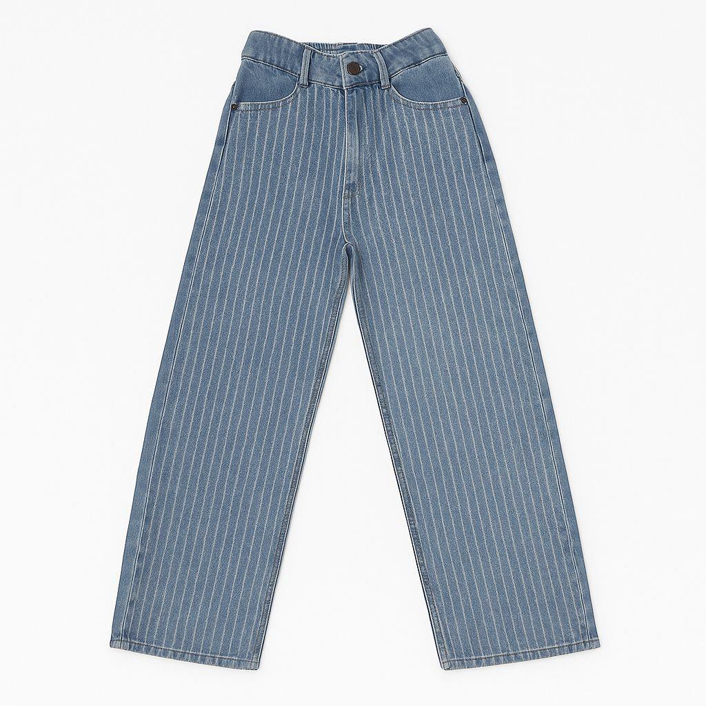 WİKİLAND LAZER DESEN KIZ ÇOCUK DENİM PANTOLON 6-10 YAŞ