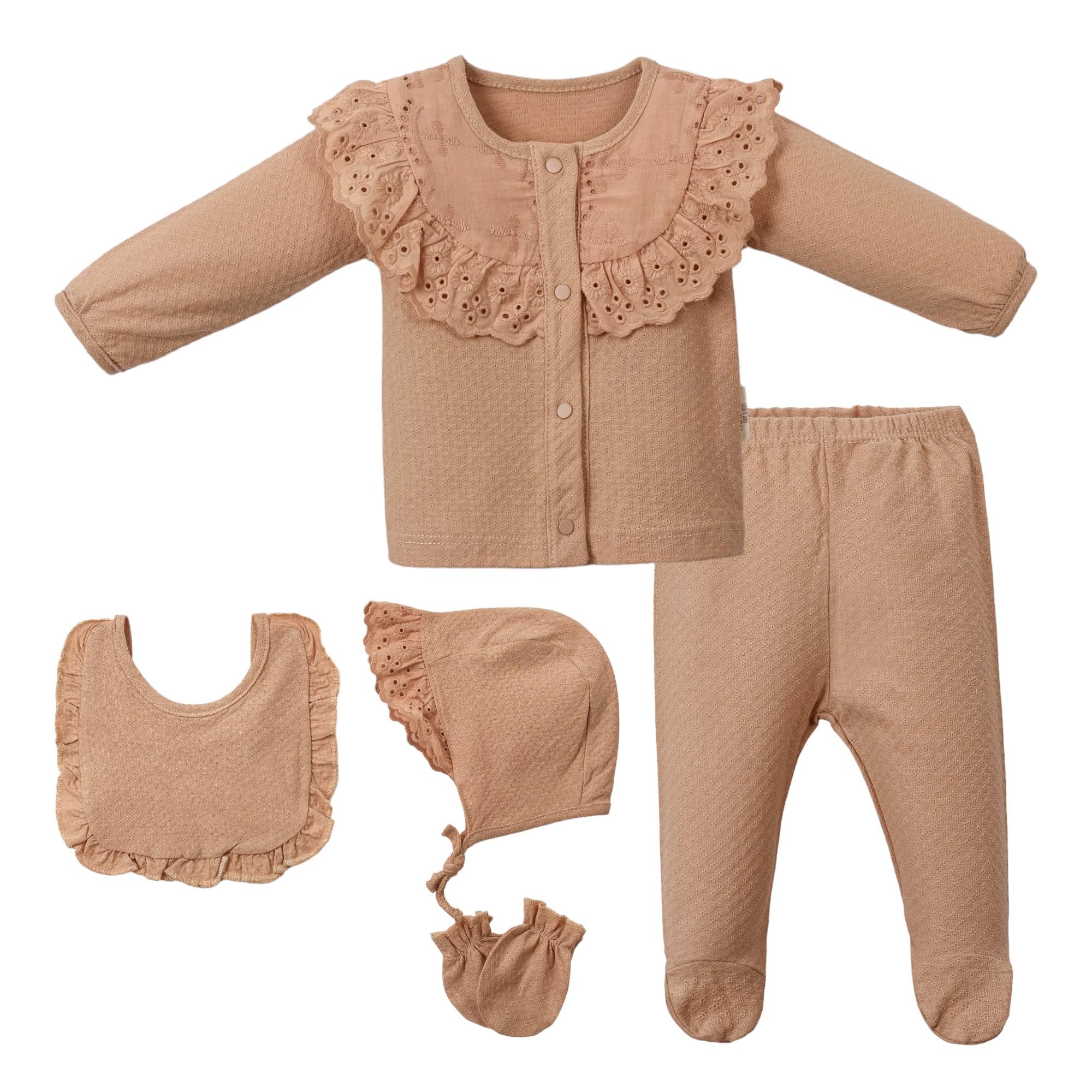 Yalinga Kız Bebek Hastane Çıkışı Beşli Set