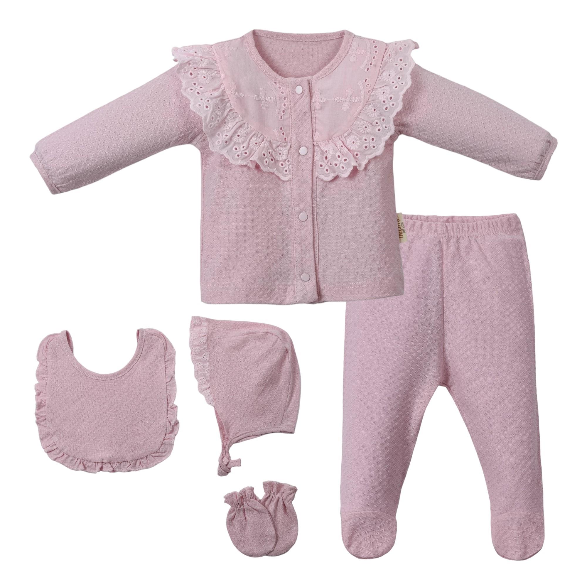 Yalinga Kız Bebek Hastane Çıkışı Beşli Set