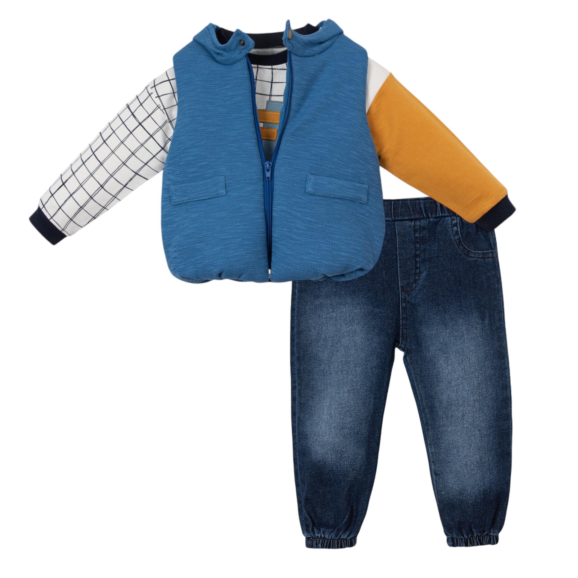 Yambol Şişme Yelekli Erkek Bebek Üçlü Takım