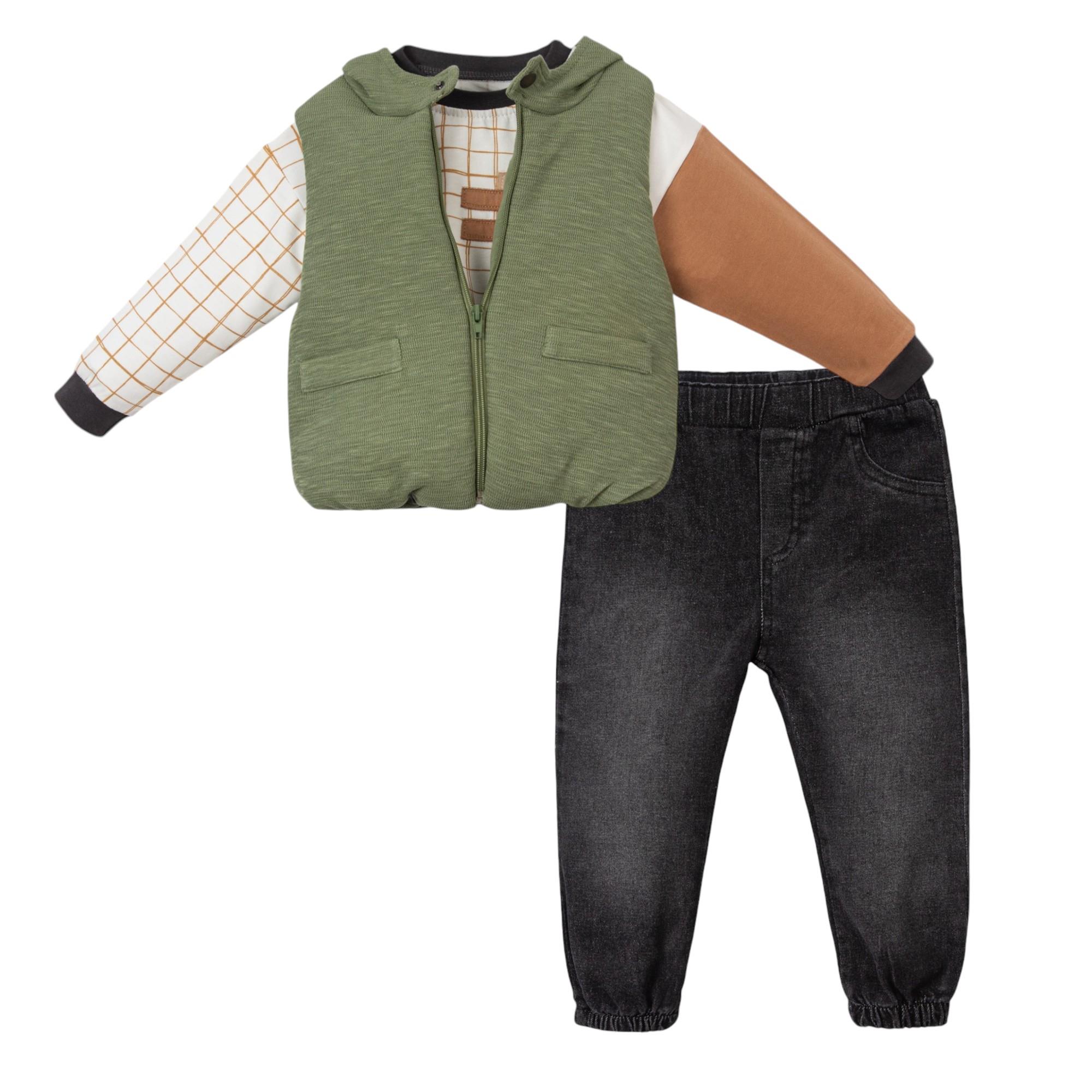 Yambol Şişme Yelekli Erkek Bebek Üçlü Takım