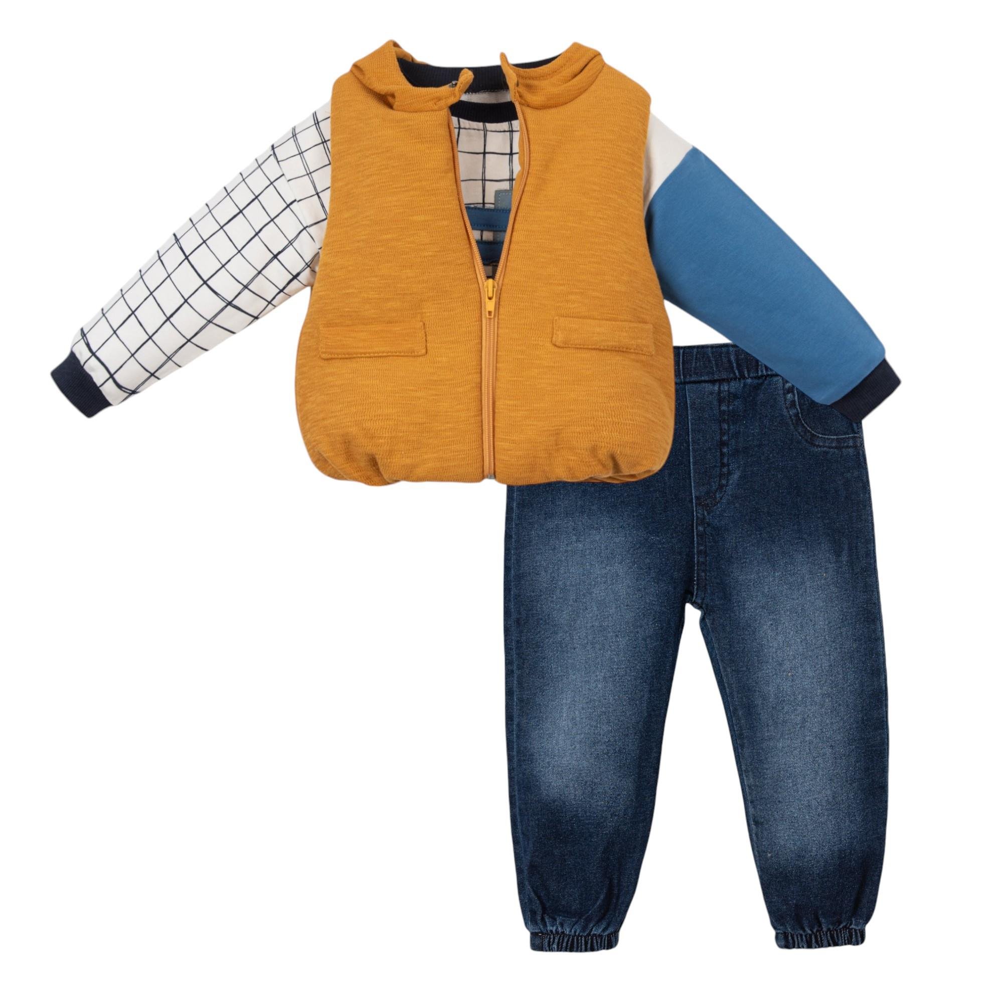 Yambol Şişme Yelekli Erkek Bebek Üçlü Takım