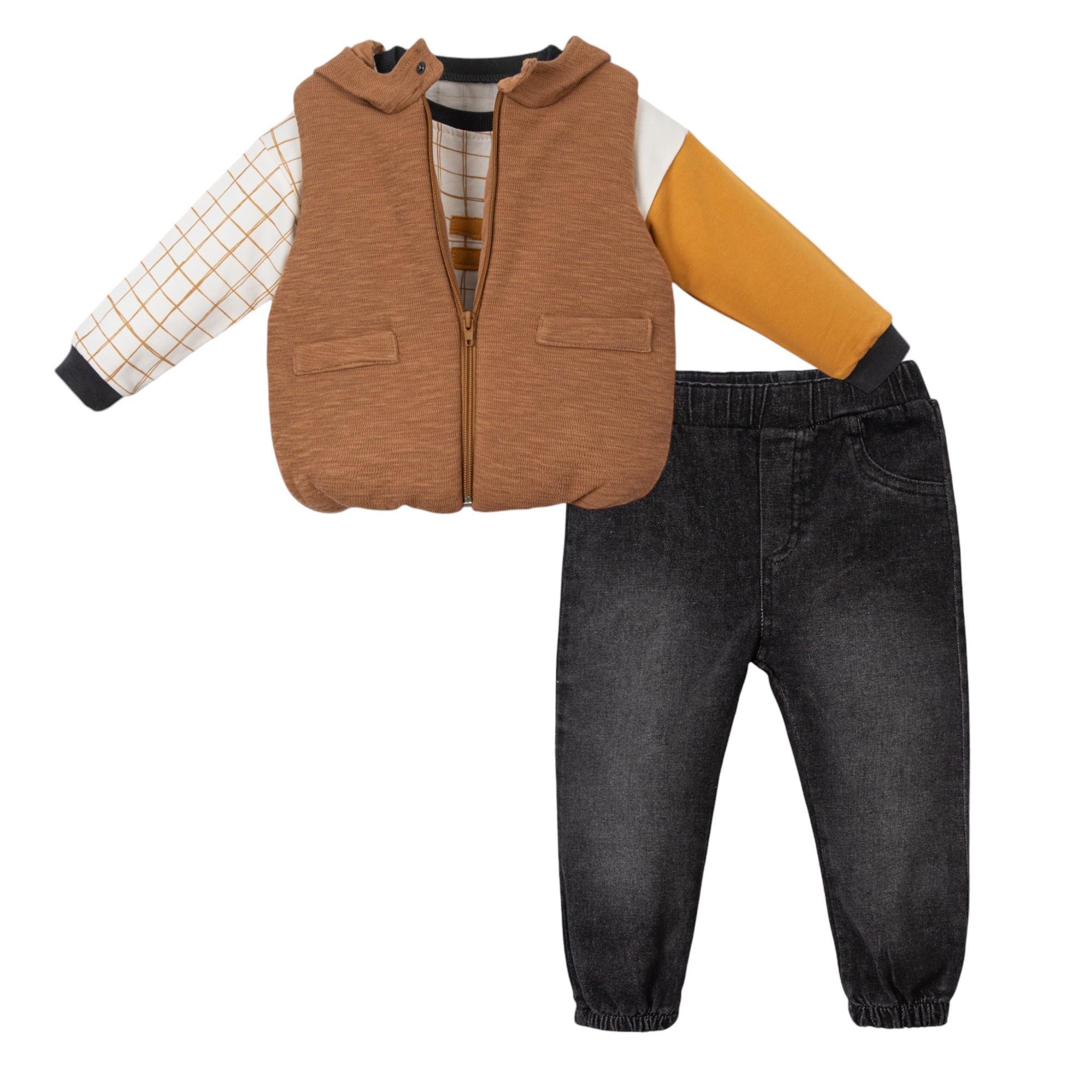 Yambol Şişme Yelekli Erkek Bebek Üçlü Takım