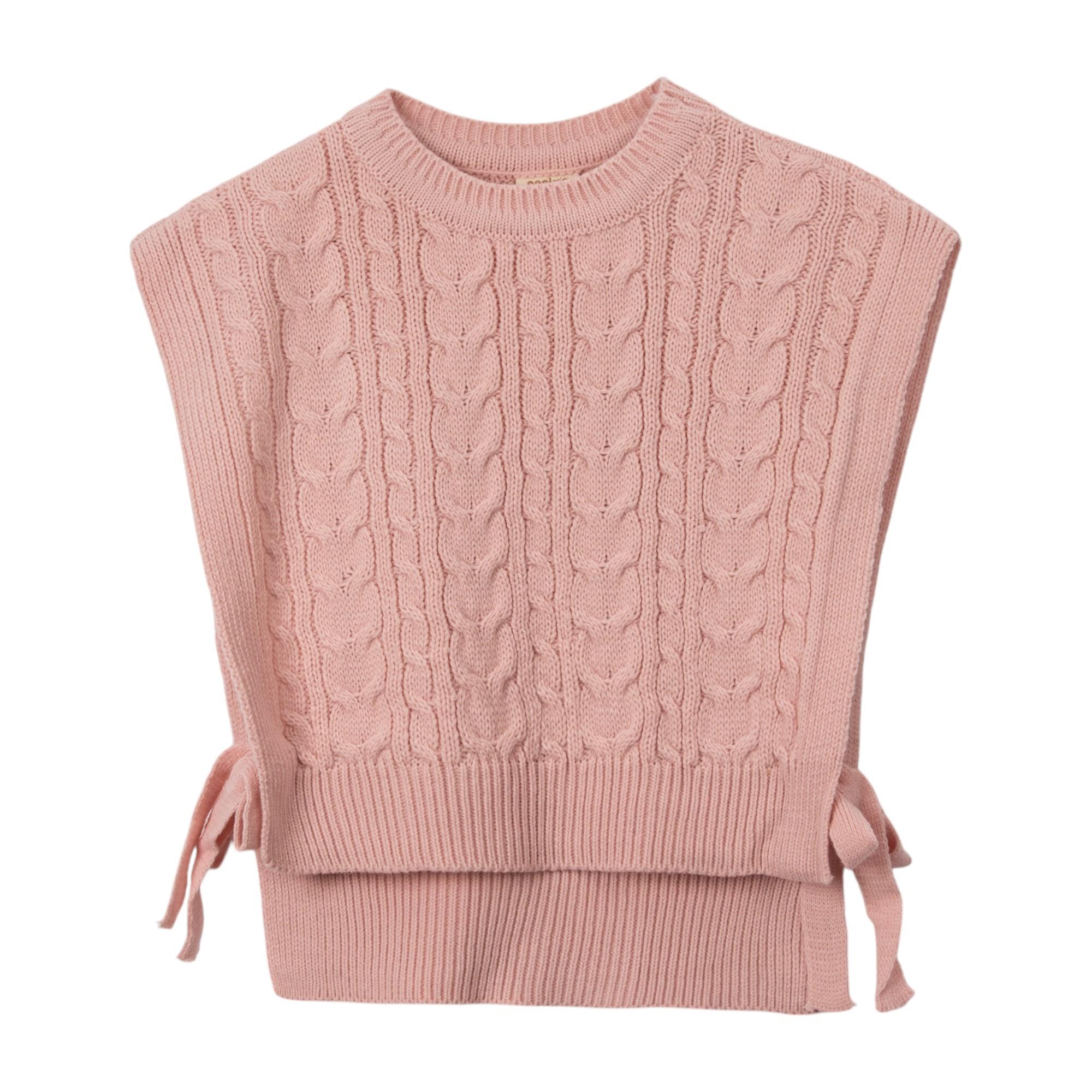 Yandan Bağlamalı Kız Bebek Triko Süveter