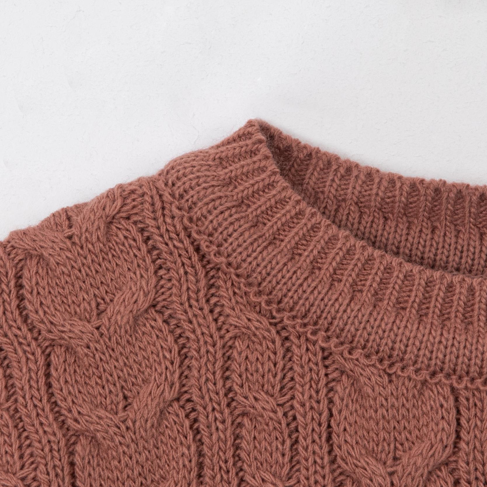 Yandan Bağlamalı Kız Bebek Triko Süveter