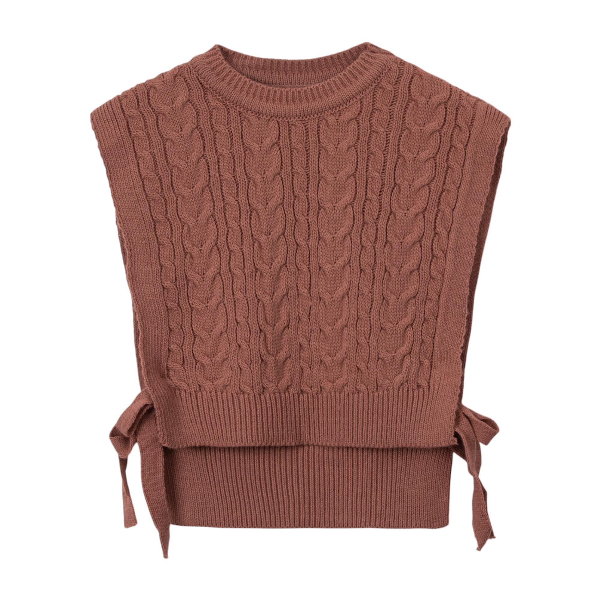 Yandan Bağlamalı Kız Bebek Triko Süveter