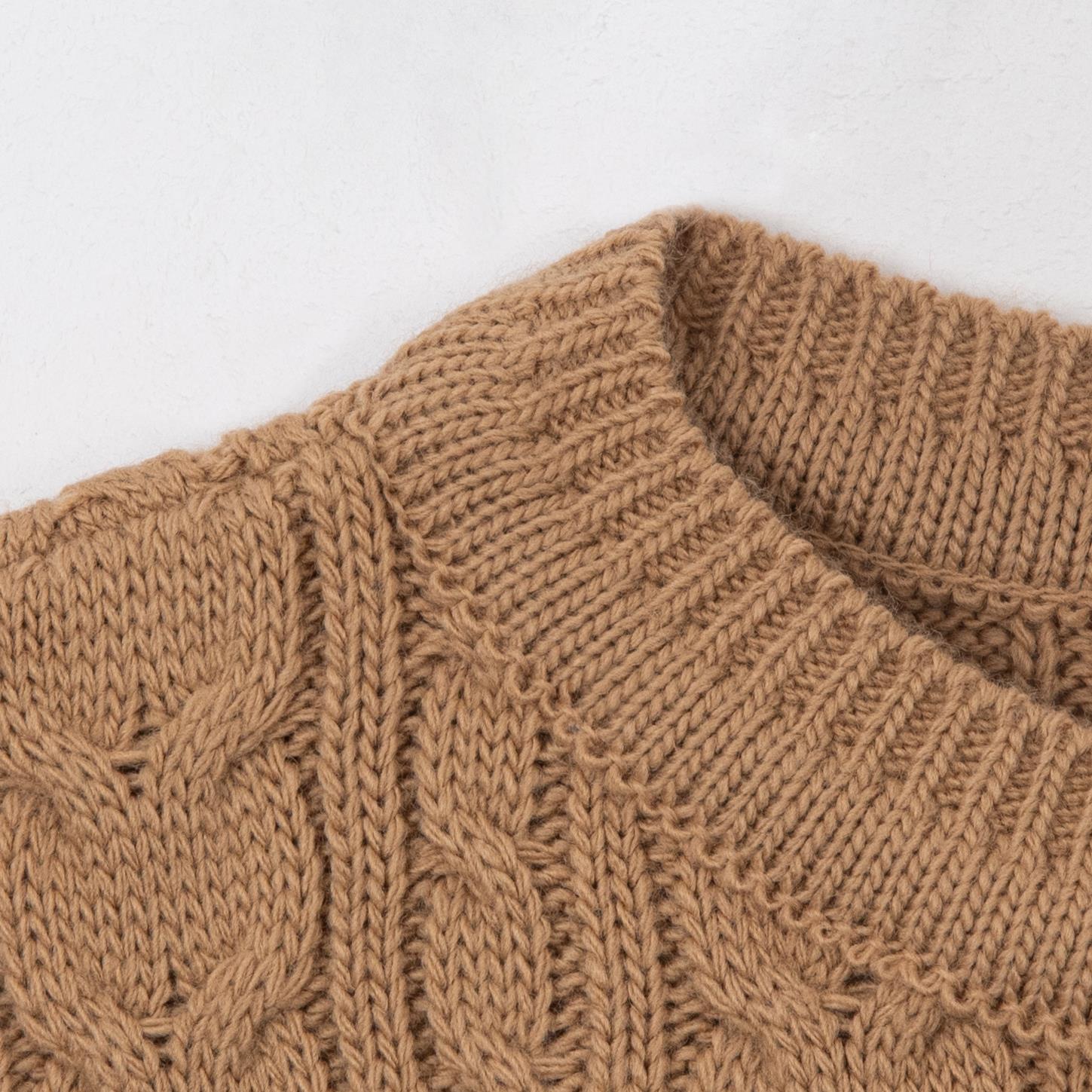 Yandan Bağlamalı Kız Bebek Triko Süveter