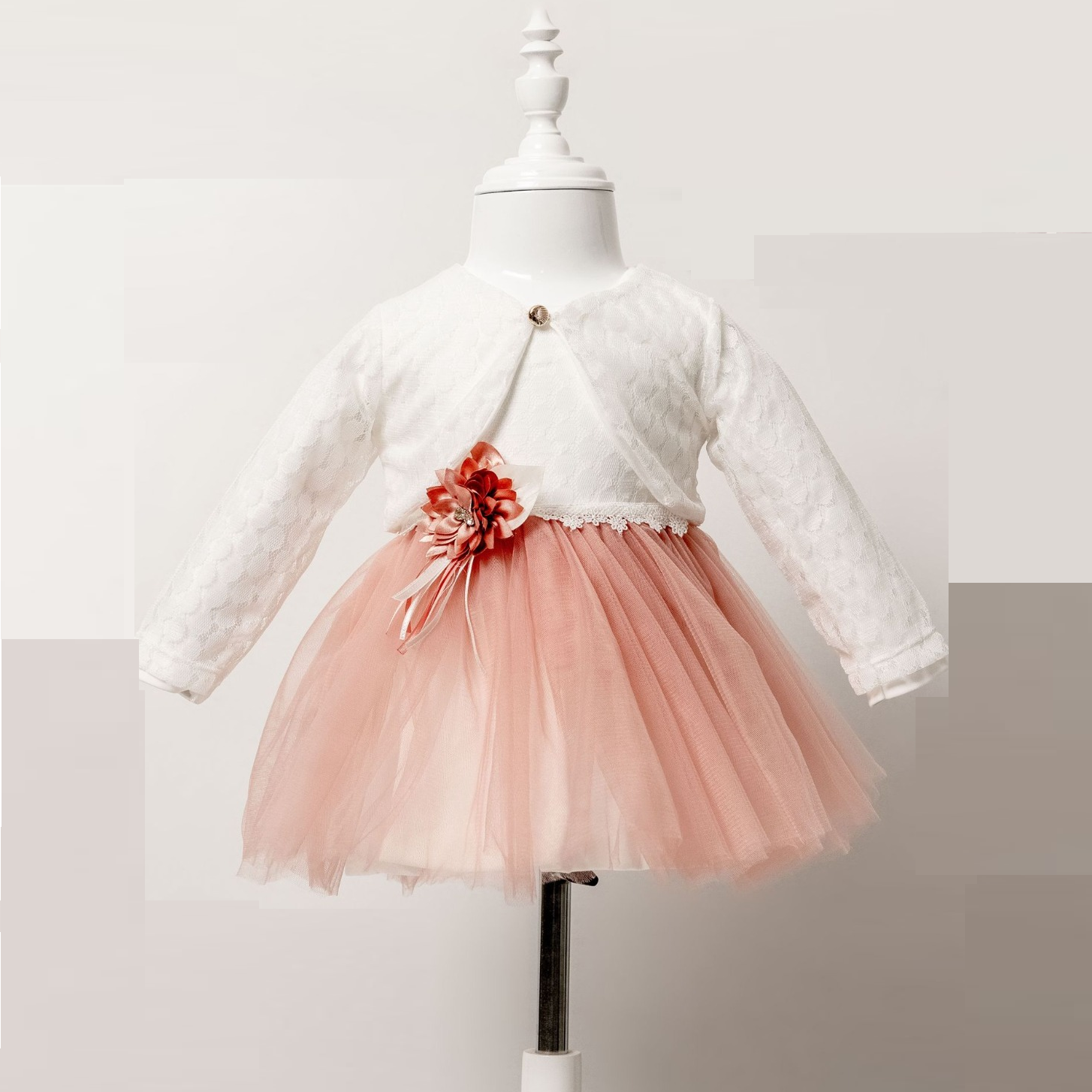 Yelekli Kız Bebek Elbise