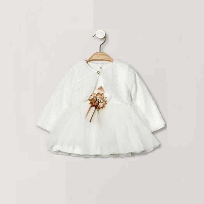 Yelekli Kız Bebek Elbise