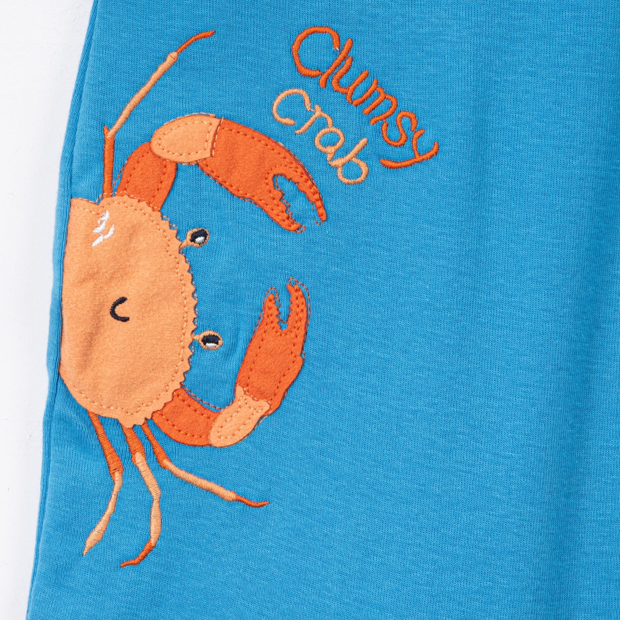 Yengeç Figürlü Erkek Bebek Tulum