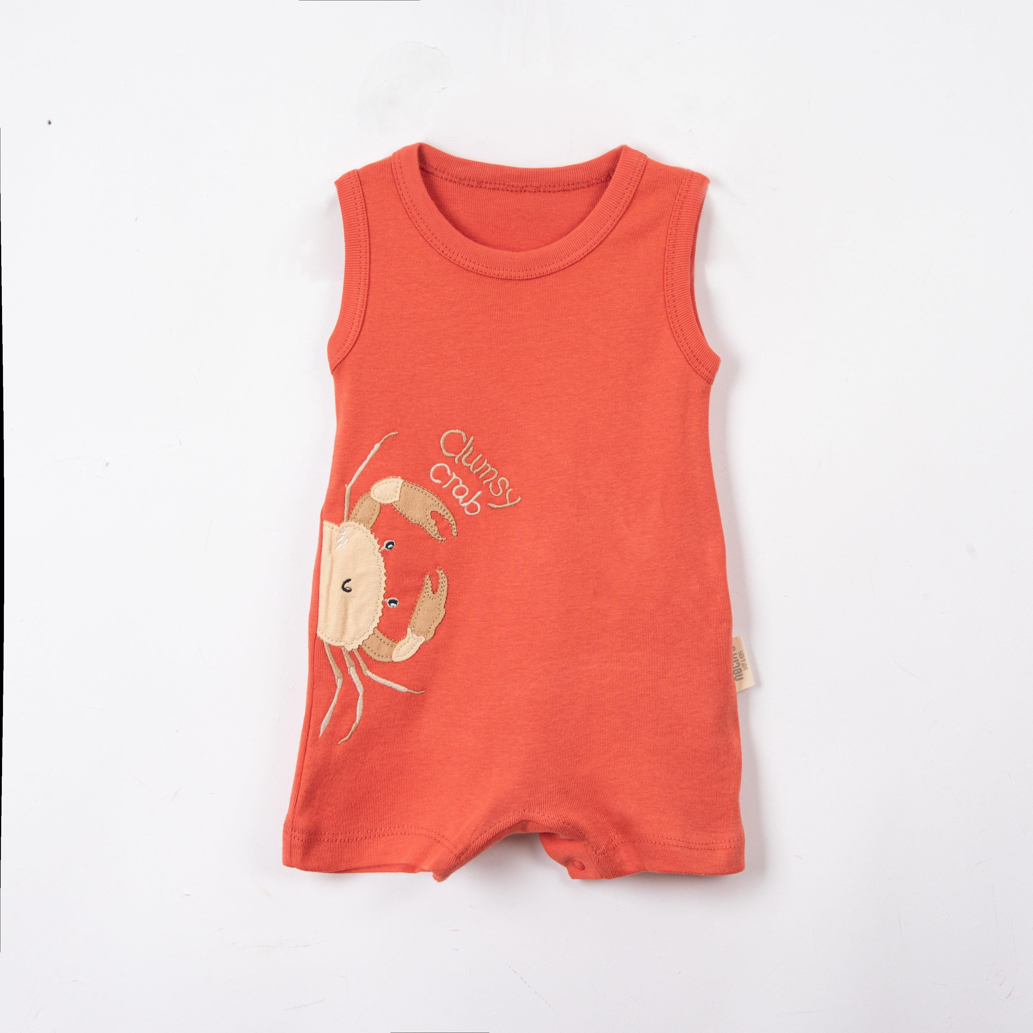 Yengeç Figürlü Erkek Bebek Tulum