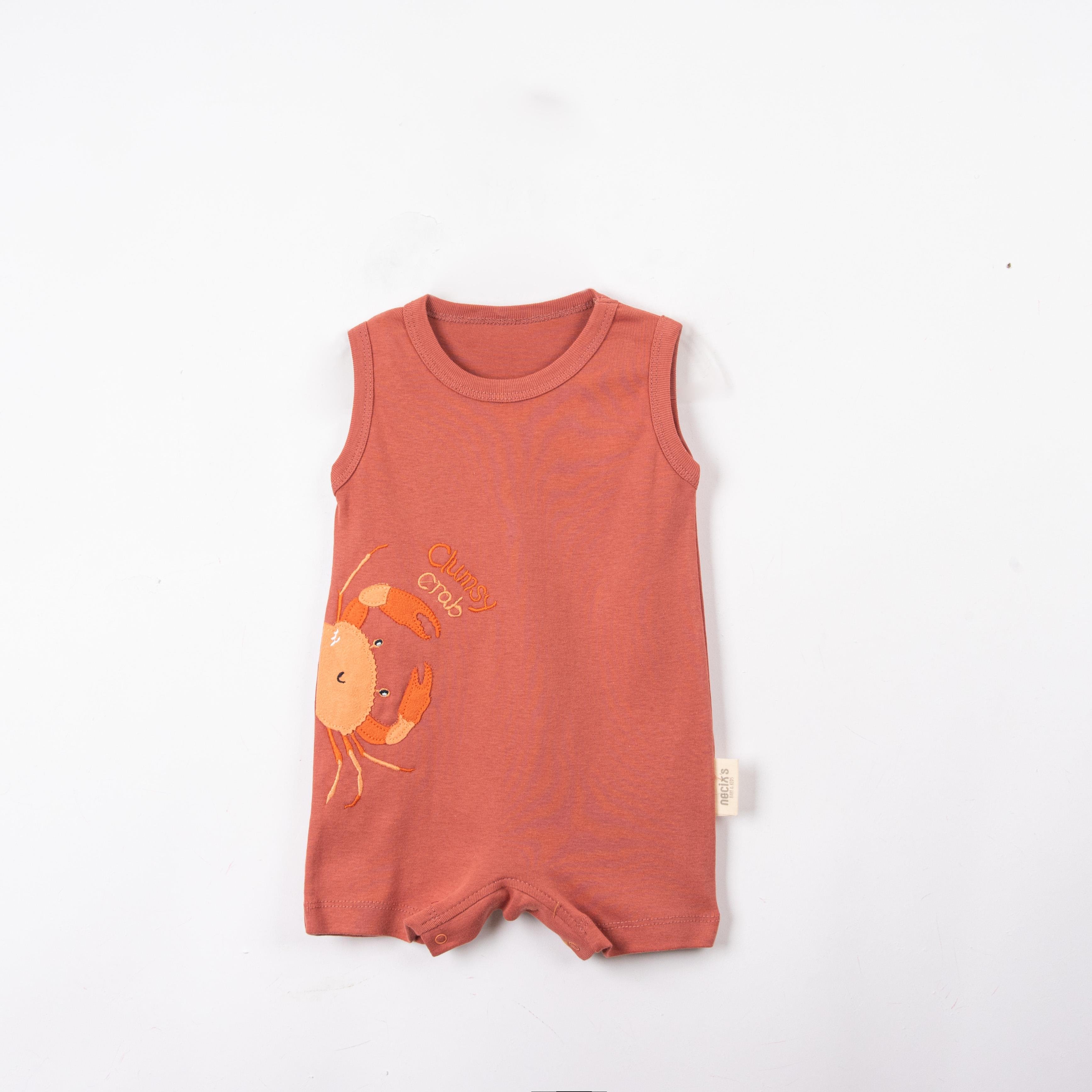 Yengeç Figürlü Erkek Bebek Tulum