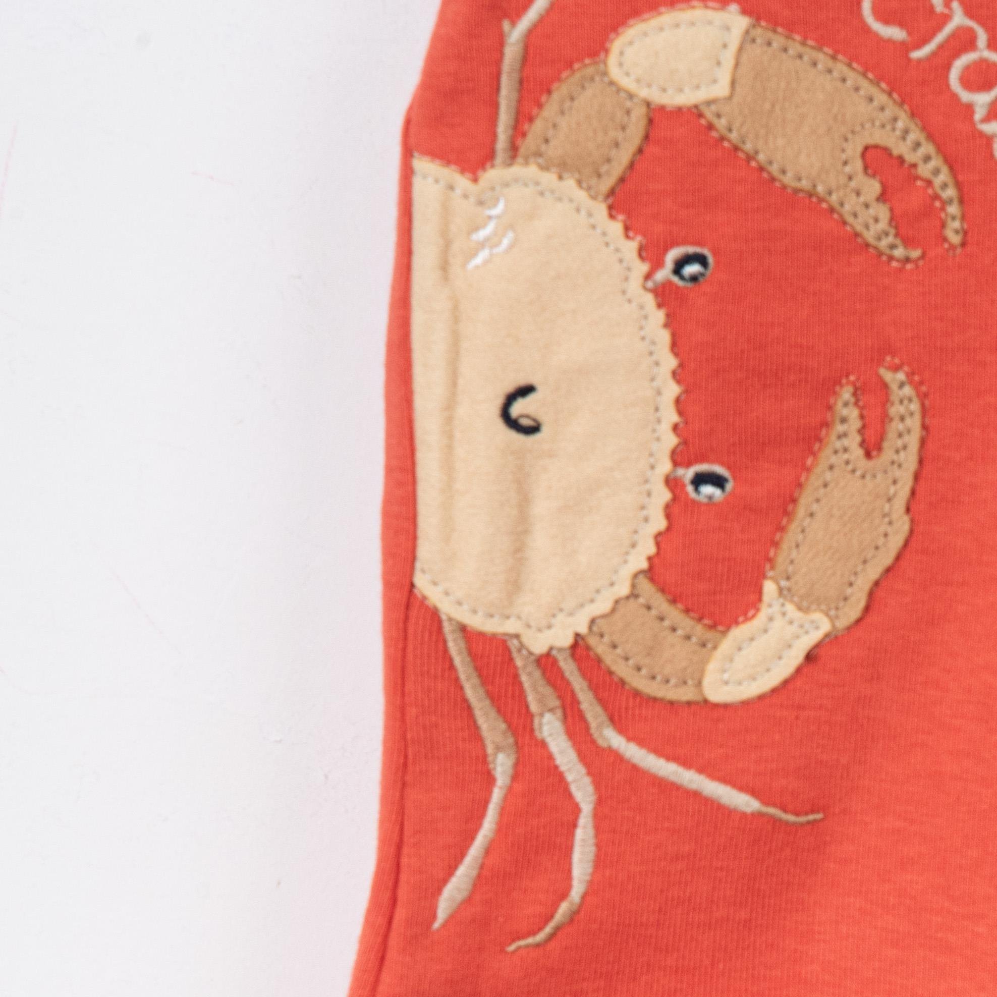 Yengeç Figürlü Erkek Bebek Tulum