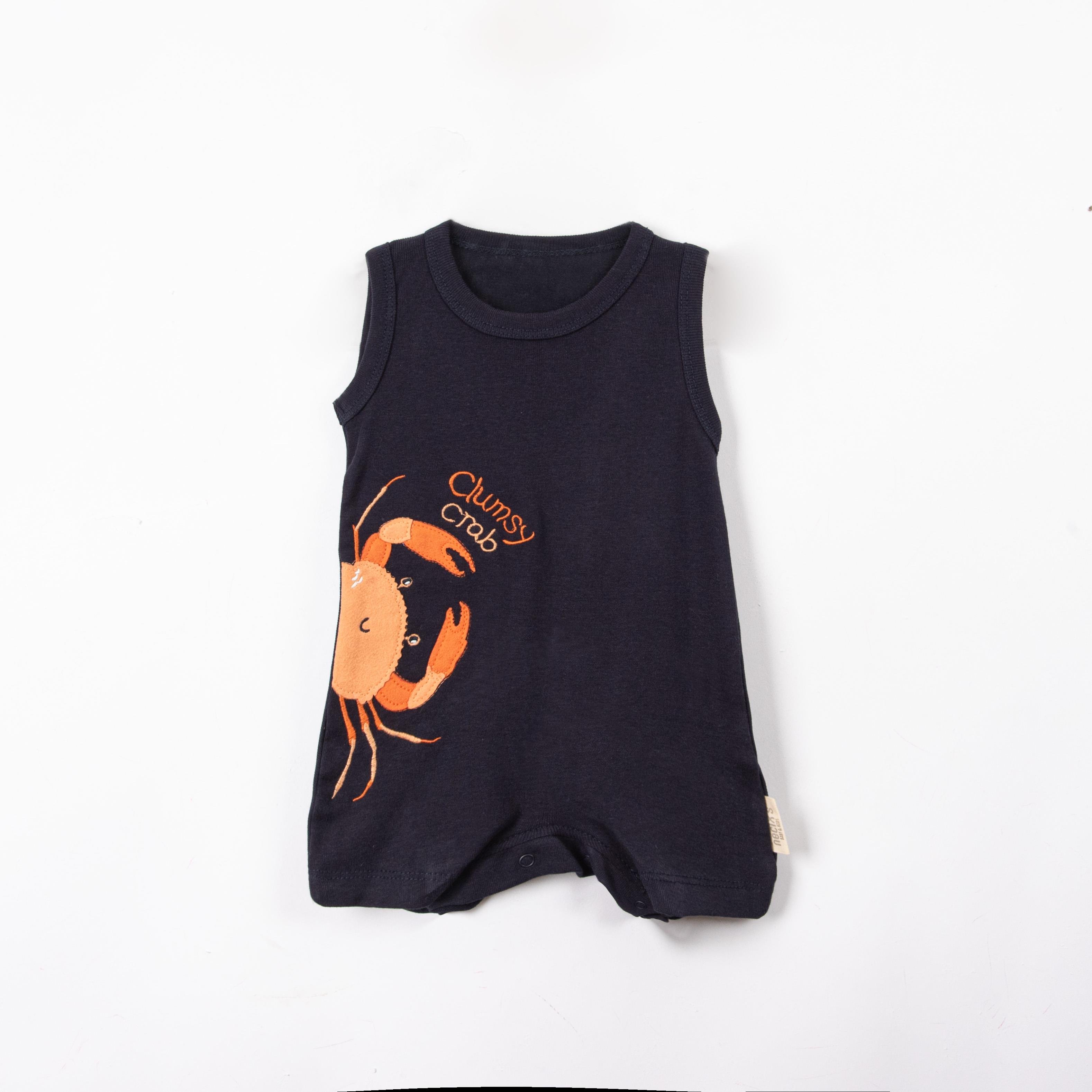 Yengeç Figürlü Erkek Bebek Tulum